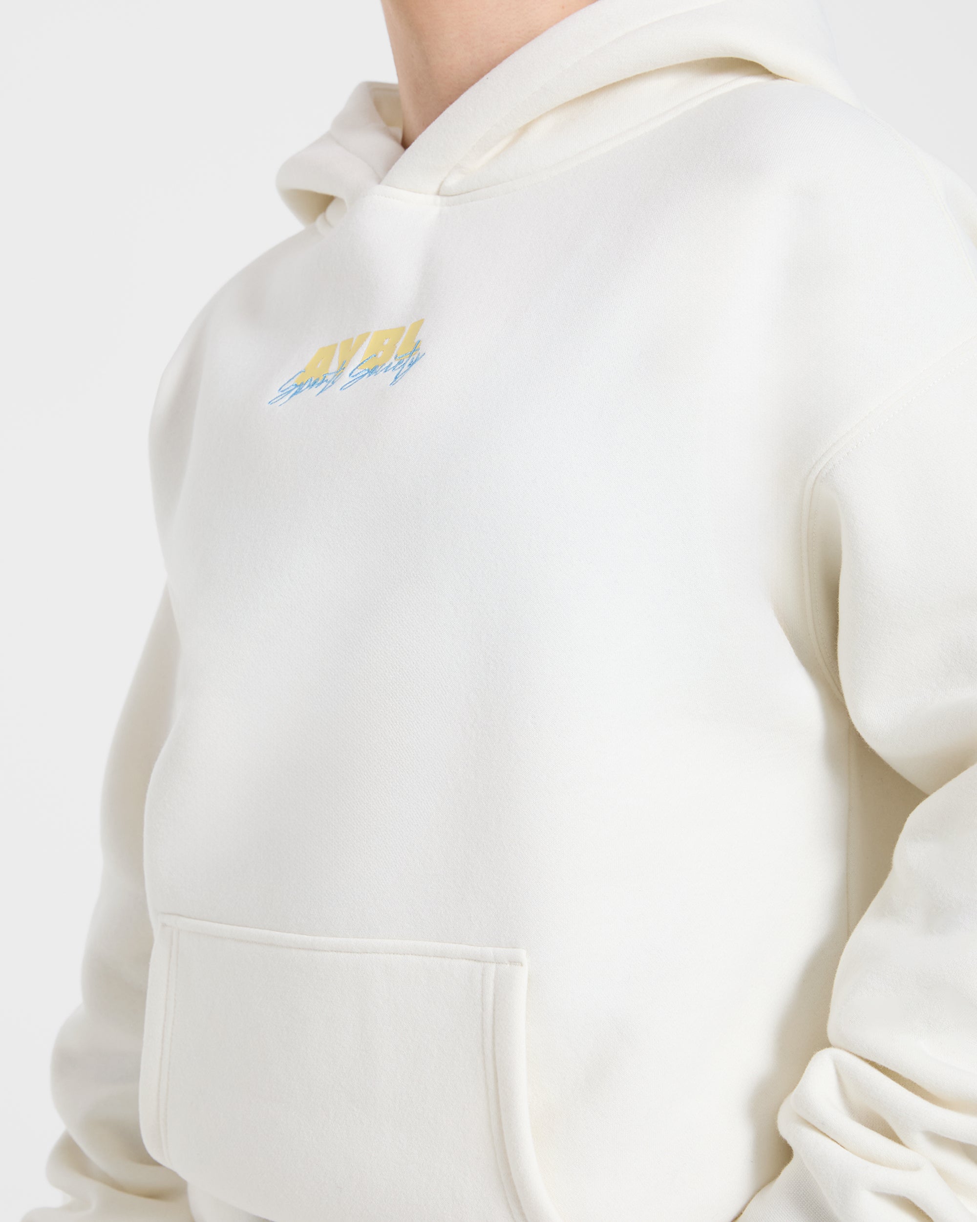 Sports Society Oversized Hoodie - Off Weiß