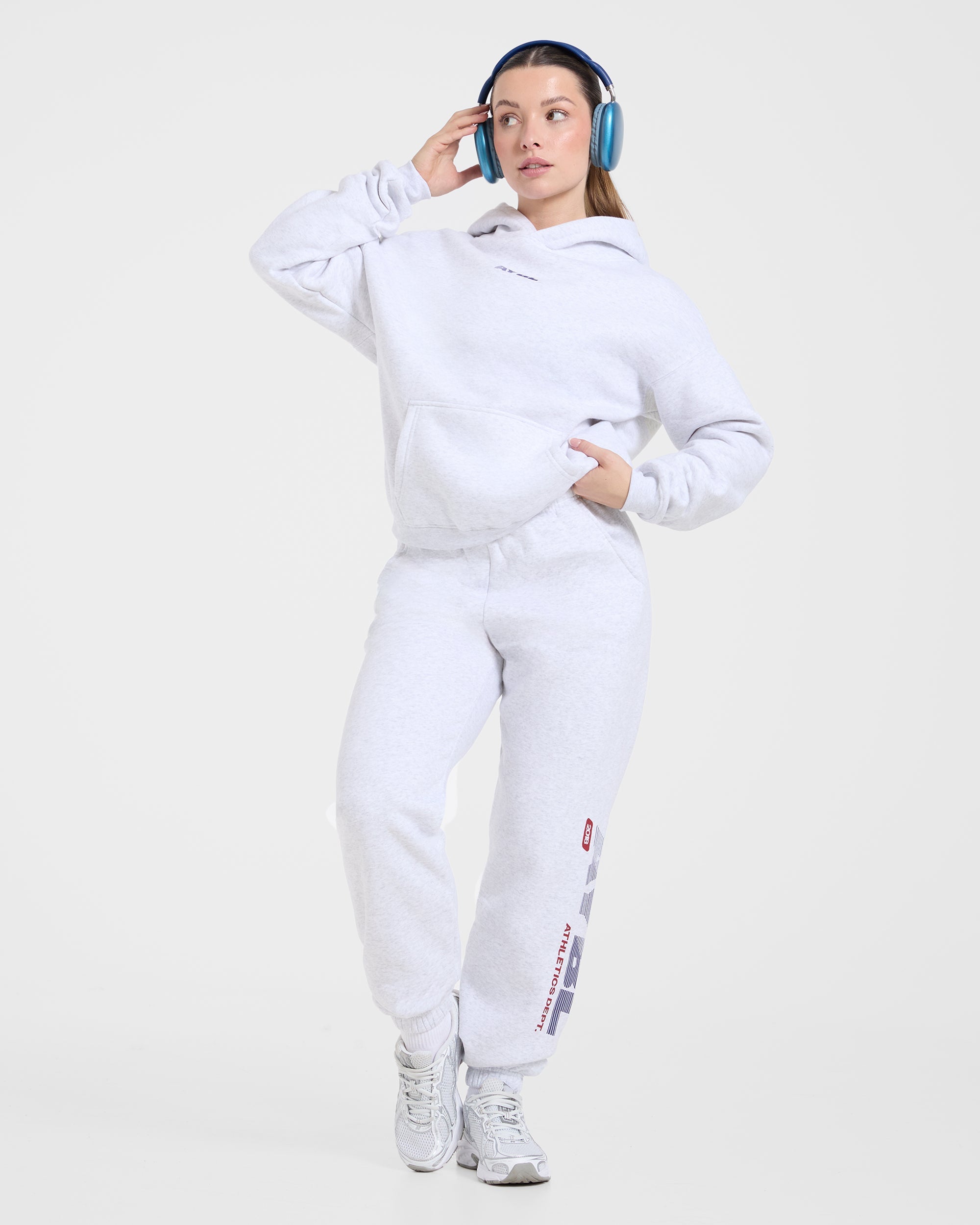 Athletics Dept Oversized Hoodie - Grau Marl