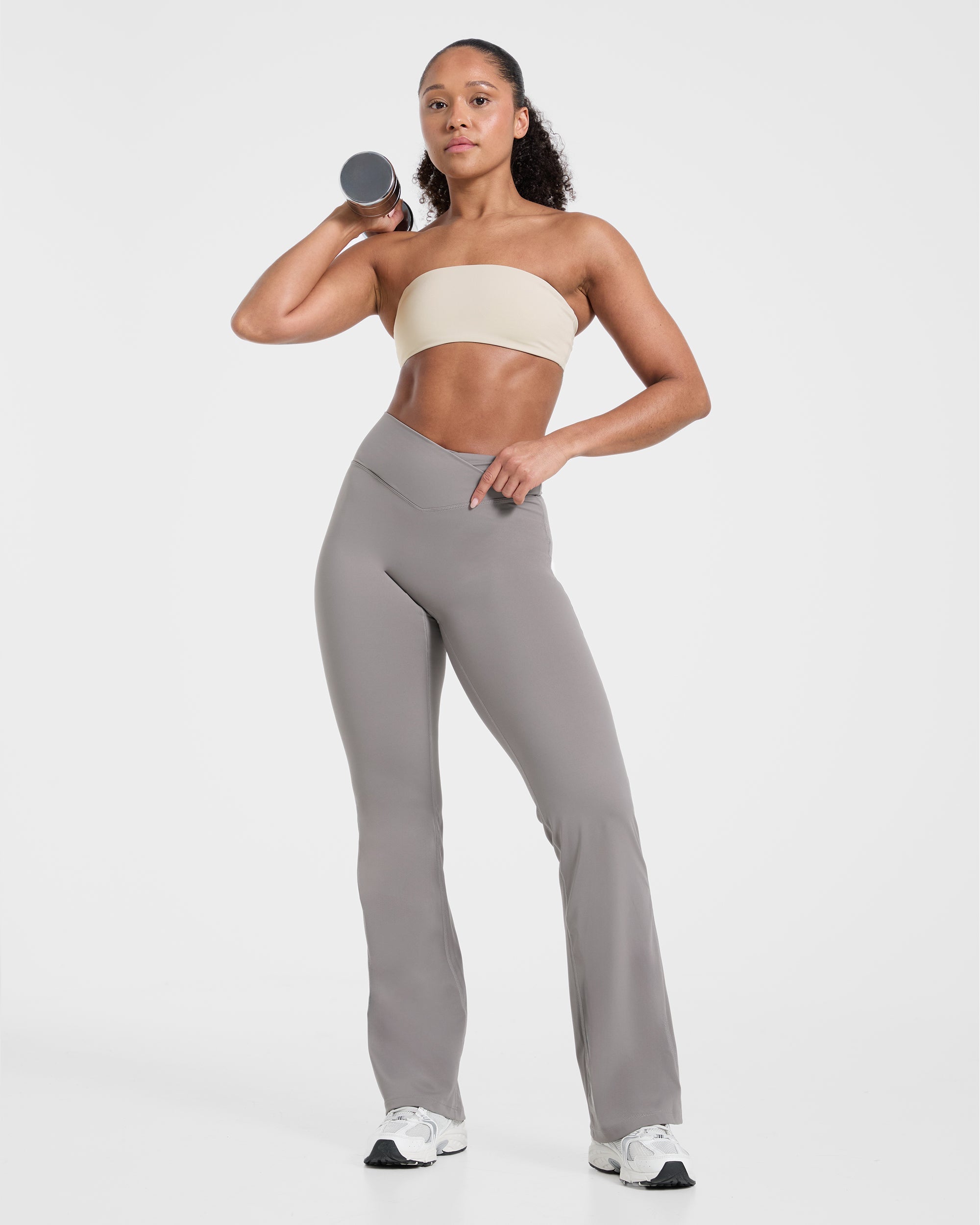 Sculpt Wrap Flared Leggings - Smoke Grau