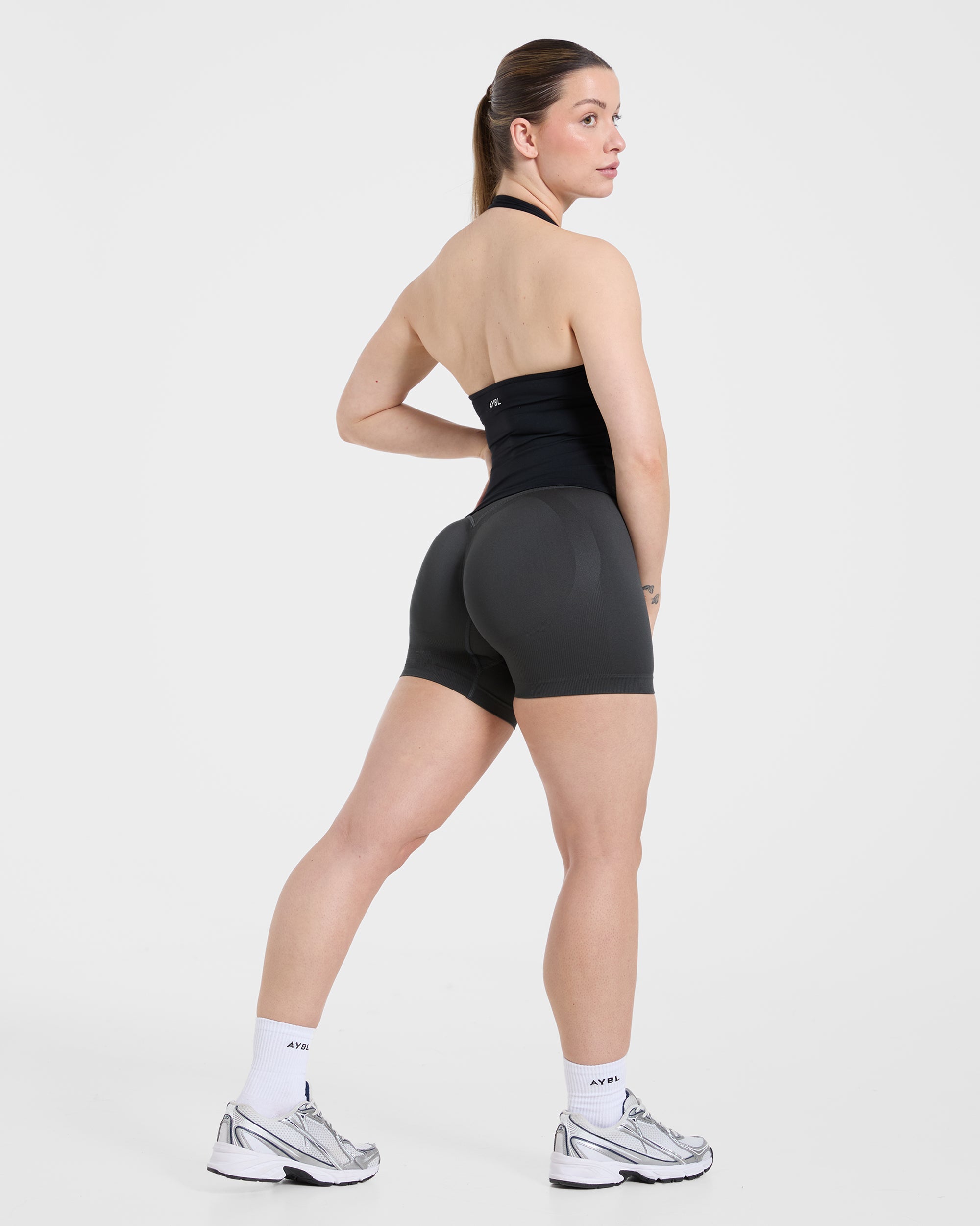 Essential Halterneck Tank Top - Schwarz