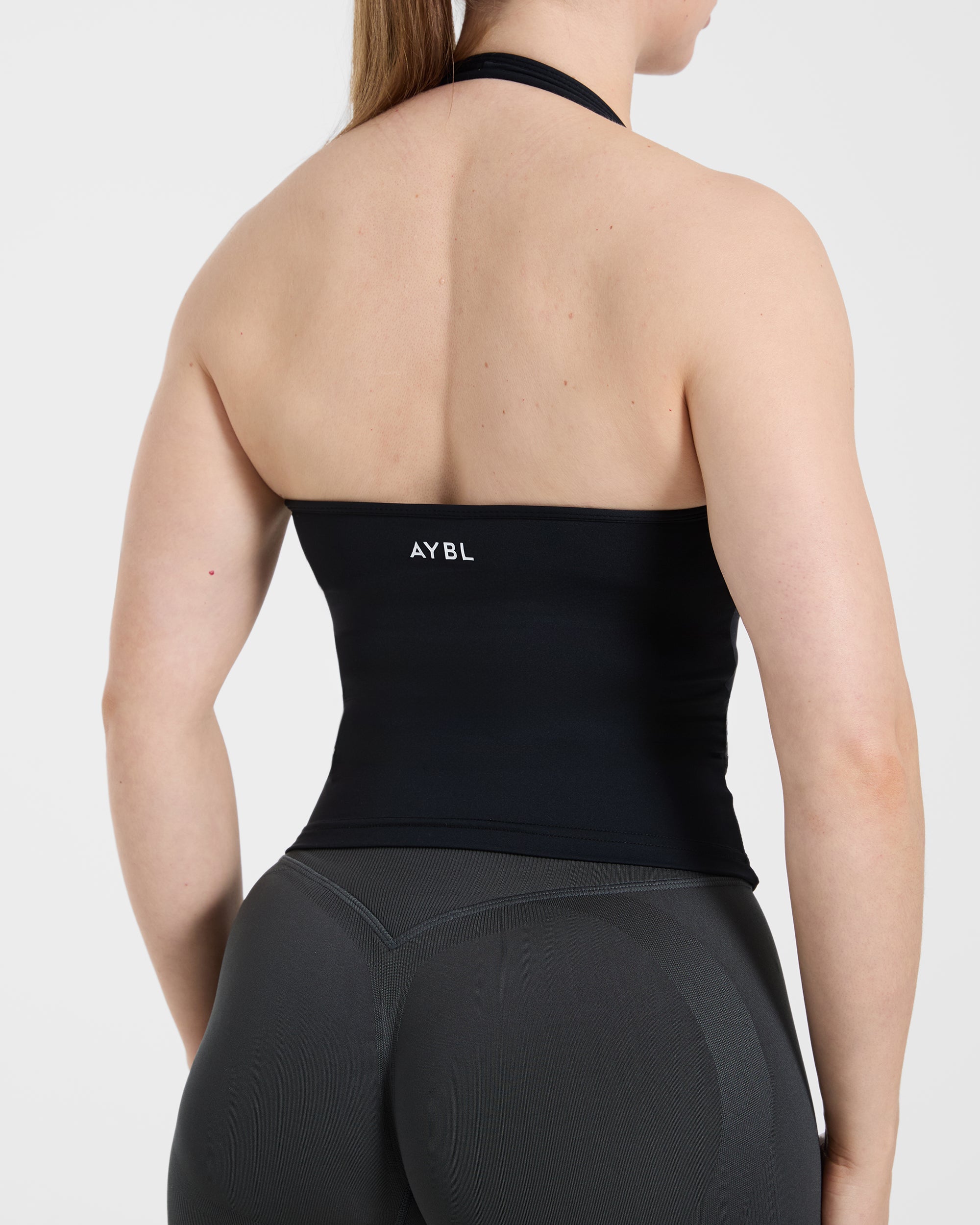 Essential Halterneck Tank Top - Schwarz