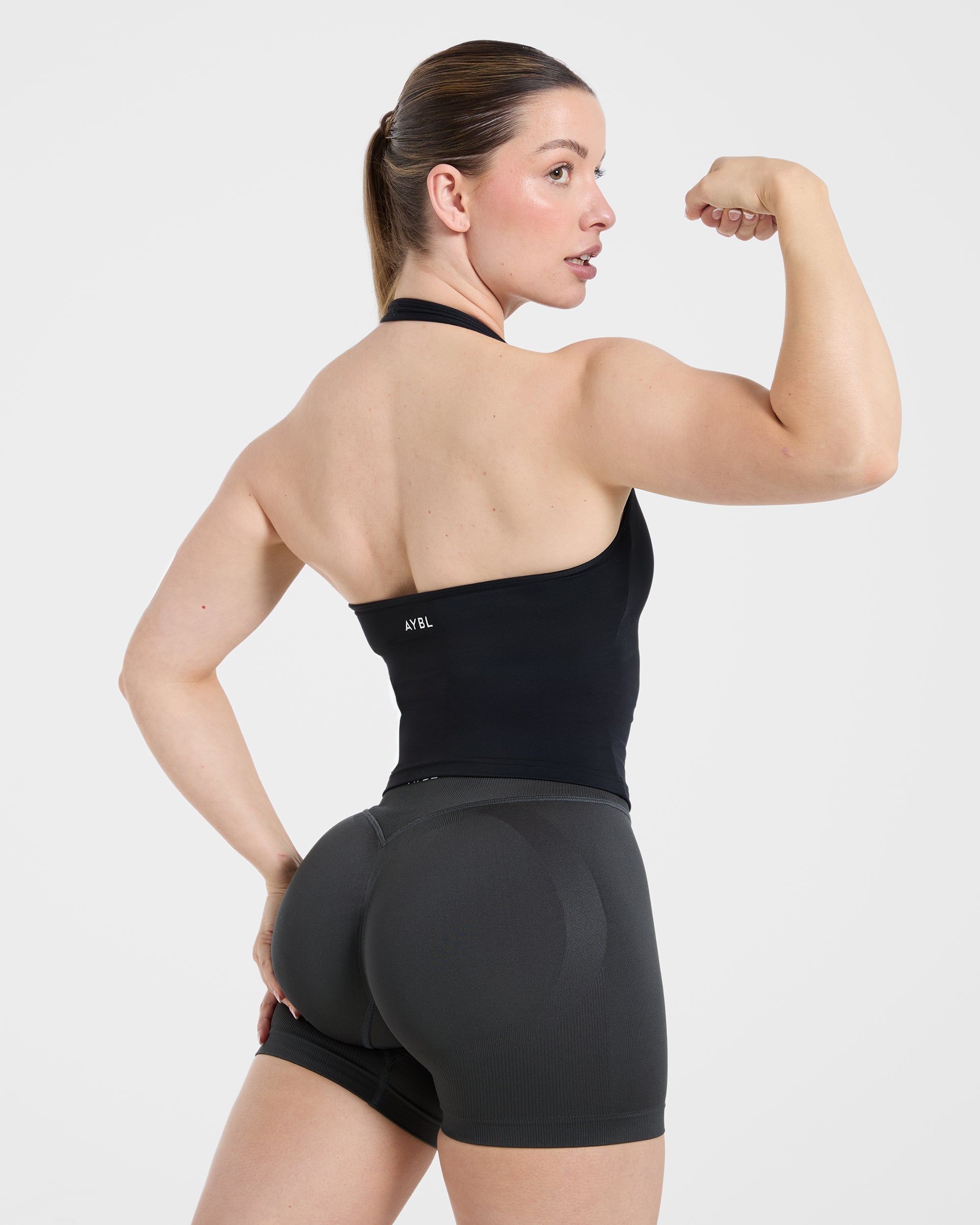 Essential Halterneck Tank Top - Schwarz