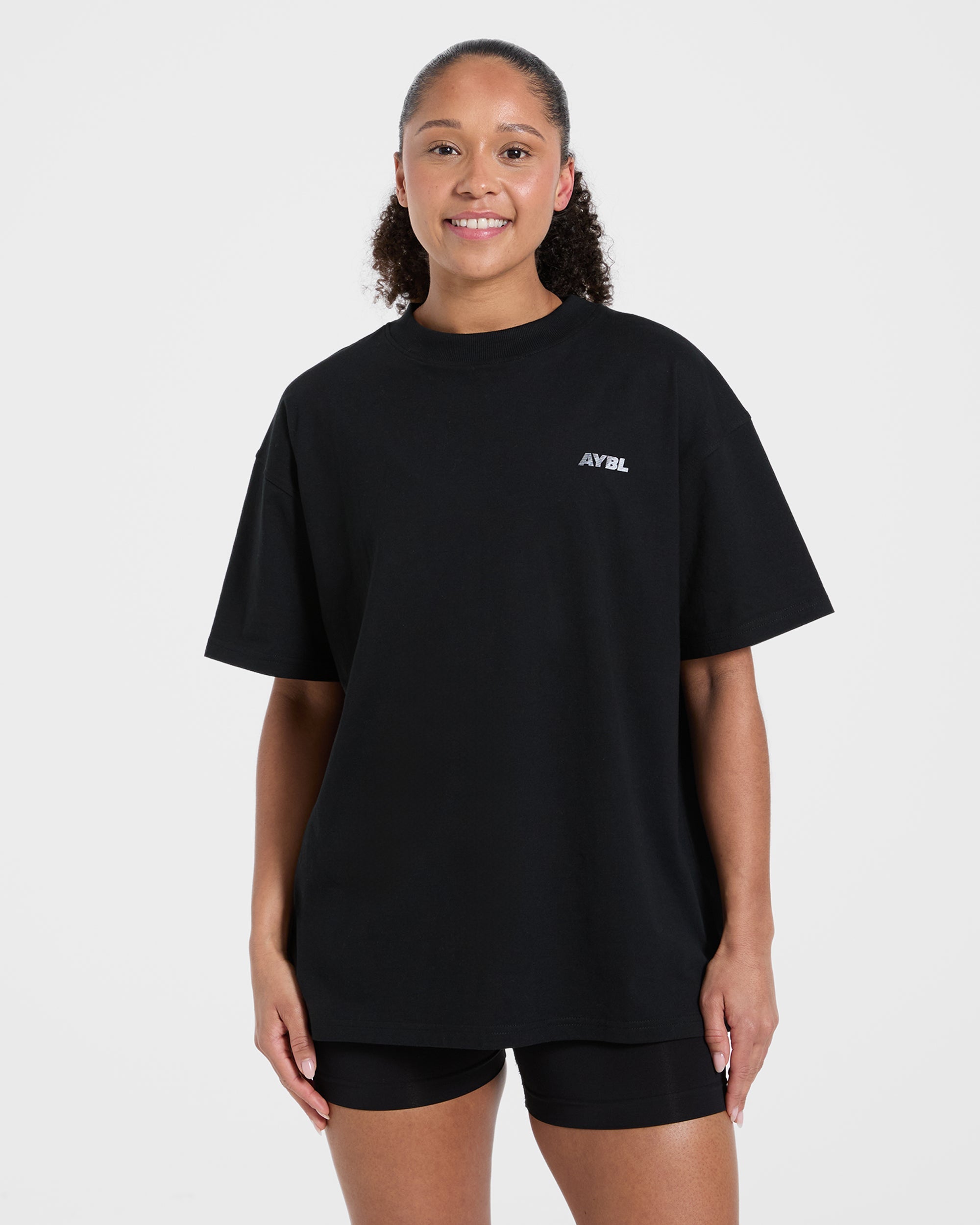 Athletics Department Oversized T Shirt - Schwarz