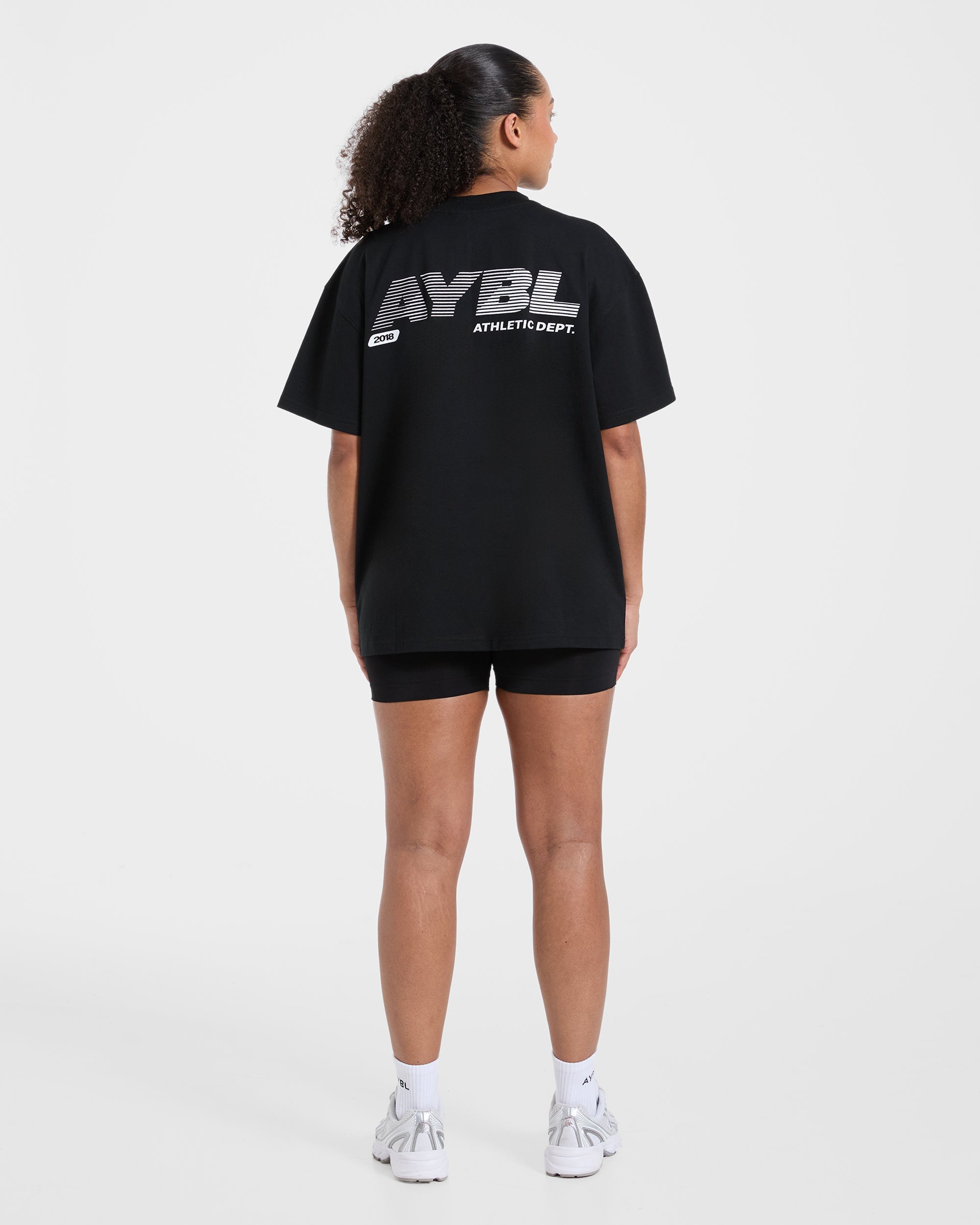 Athletics Department Oversized T Shirt - Schwarz