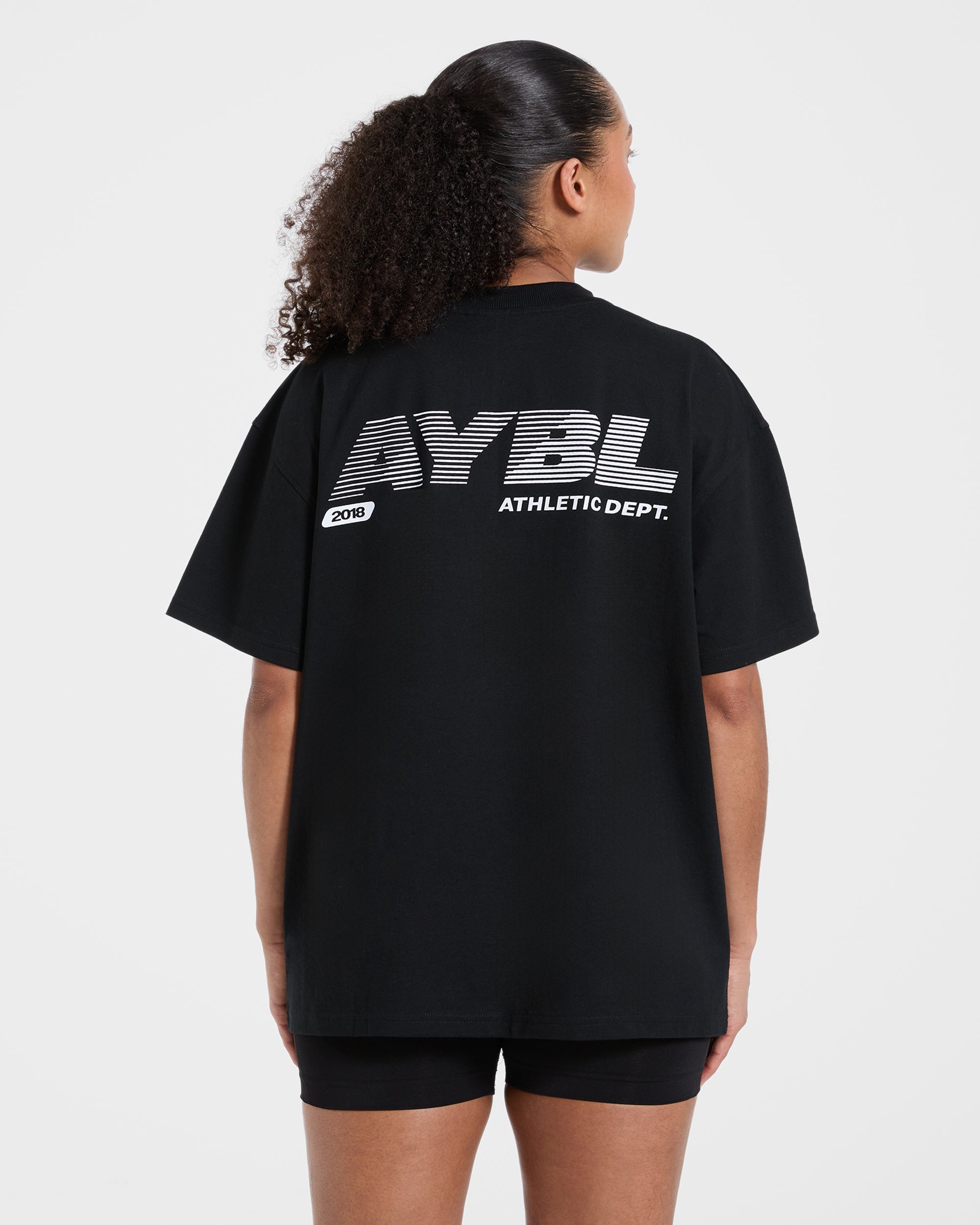 Athletics Department Oversized T Shirt - Schwarz
