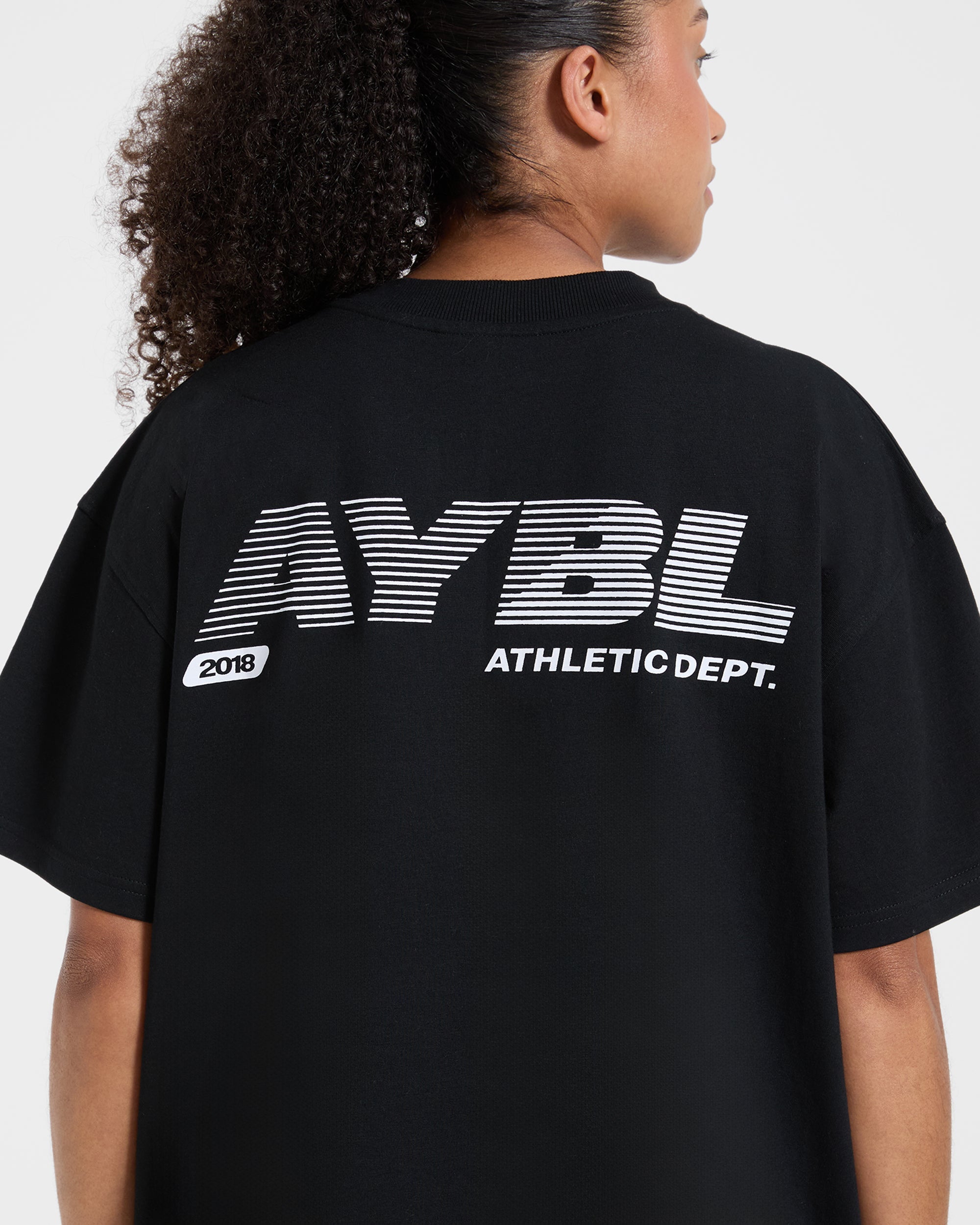 Athletics Department Oversized T Shirt - Schwarz
