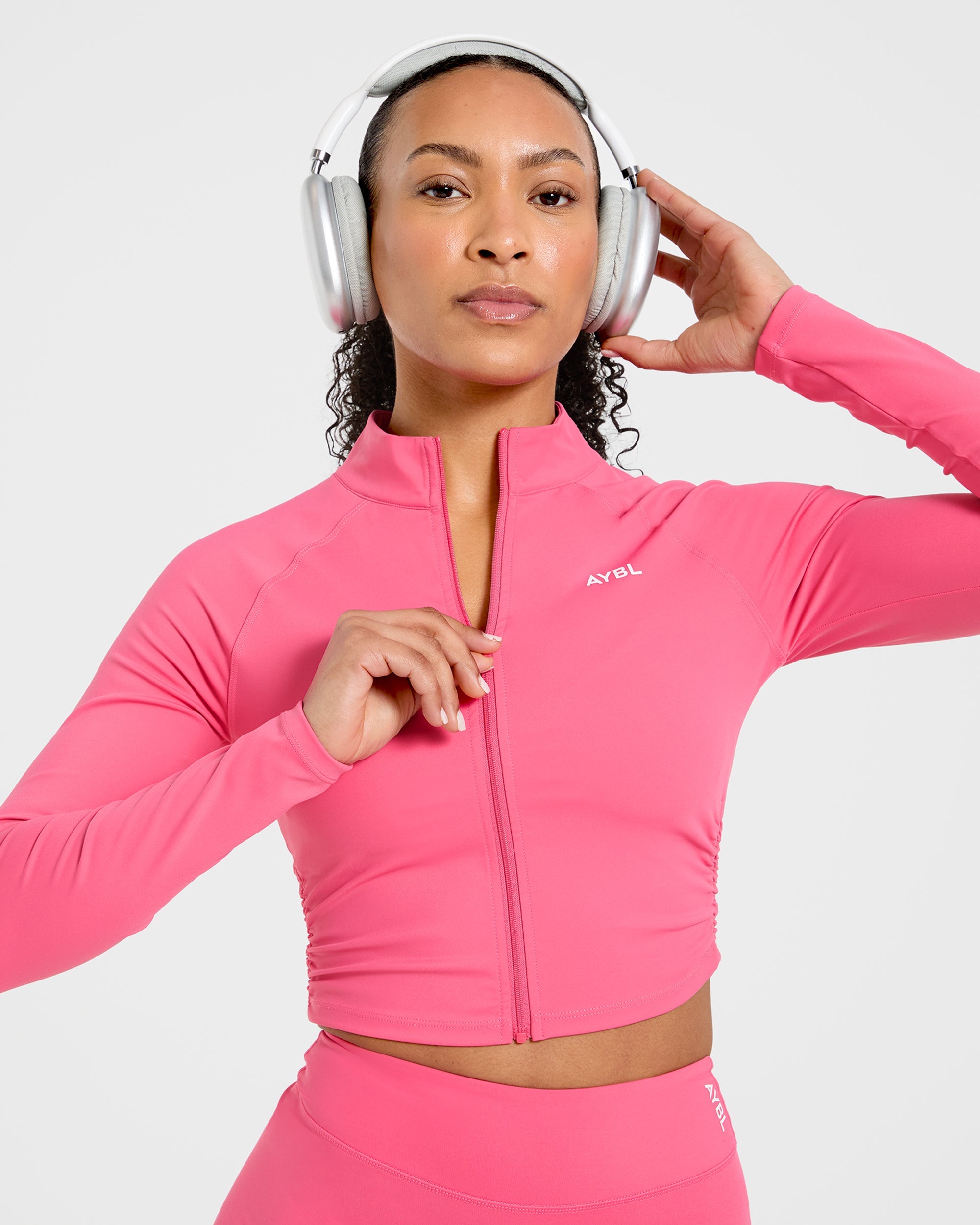 Physique Zip Up Jacket - Roseberry Rosa