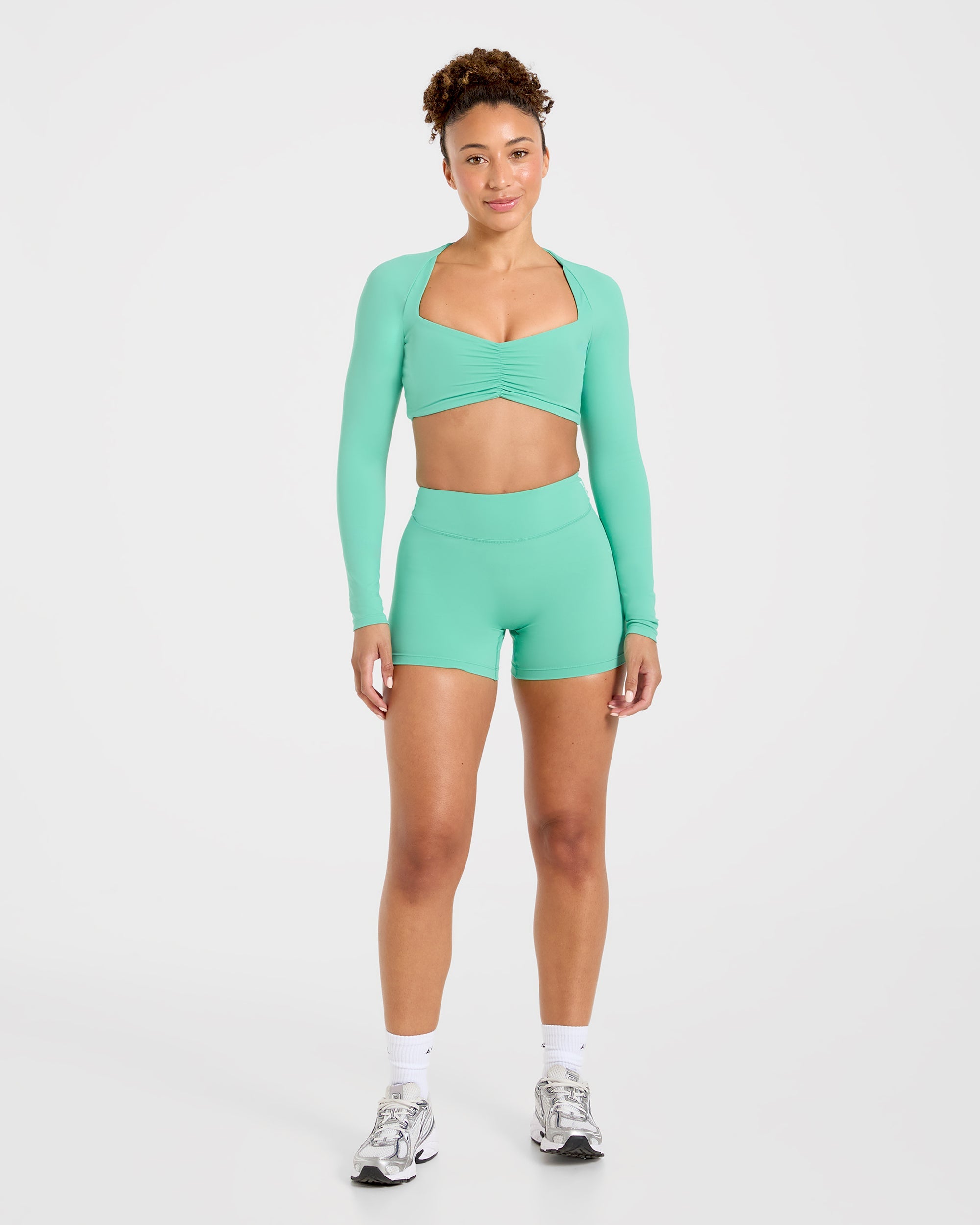 Physique Long Sleeve Crop Top - Summer Grün