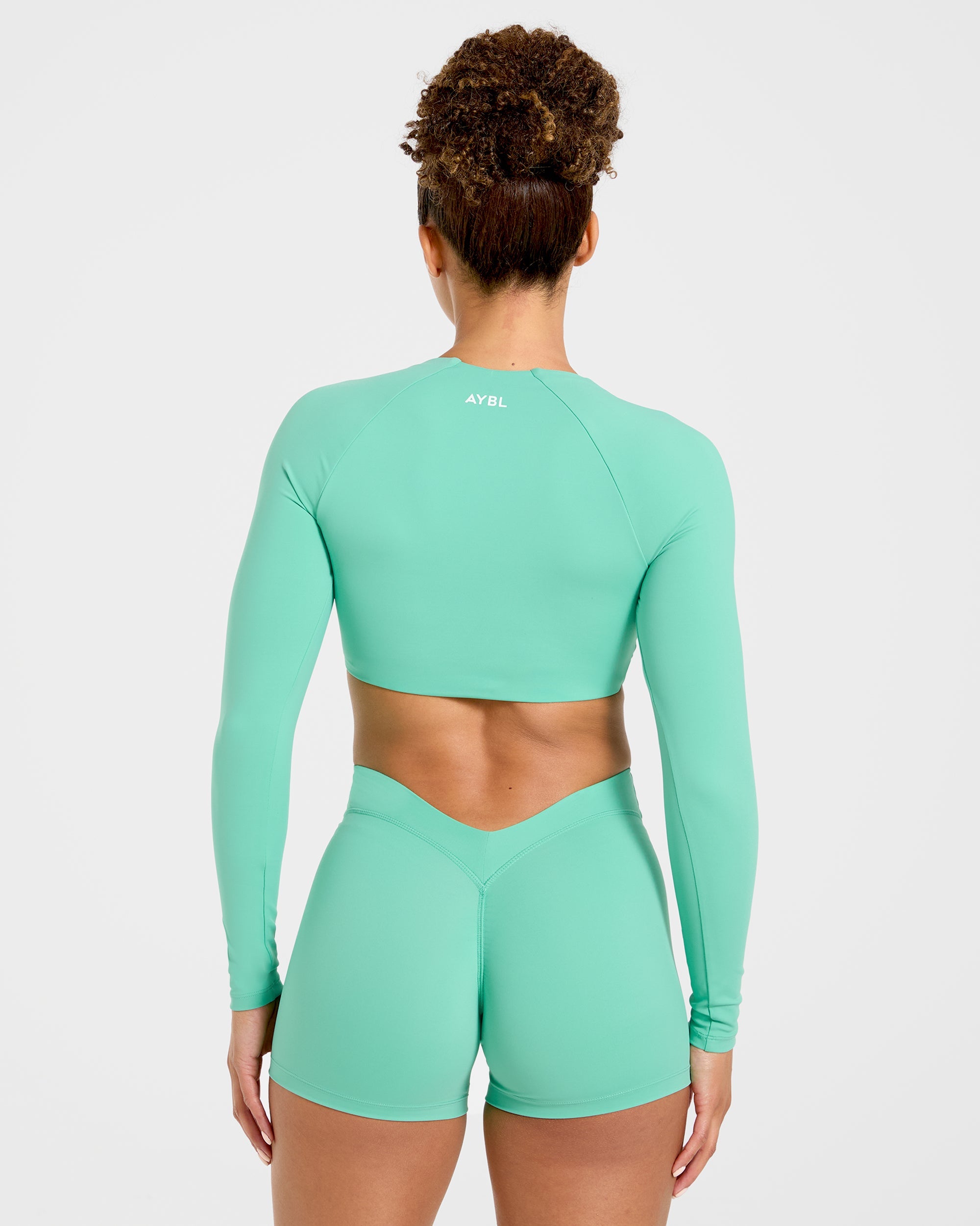 Physique Long Sleeve Crop Top - Summer Grün