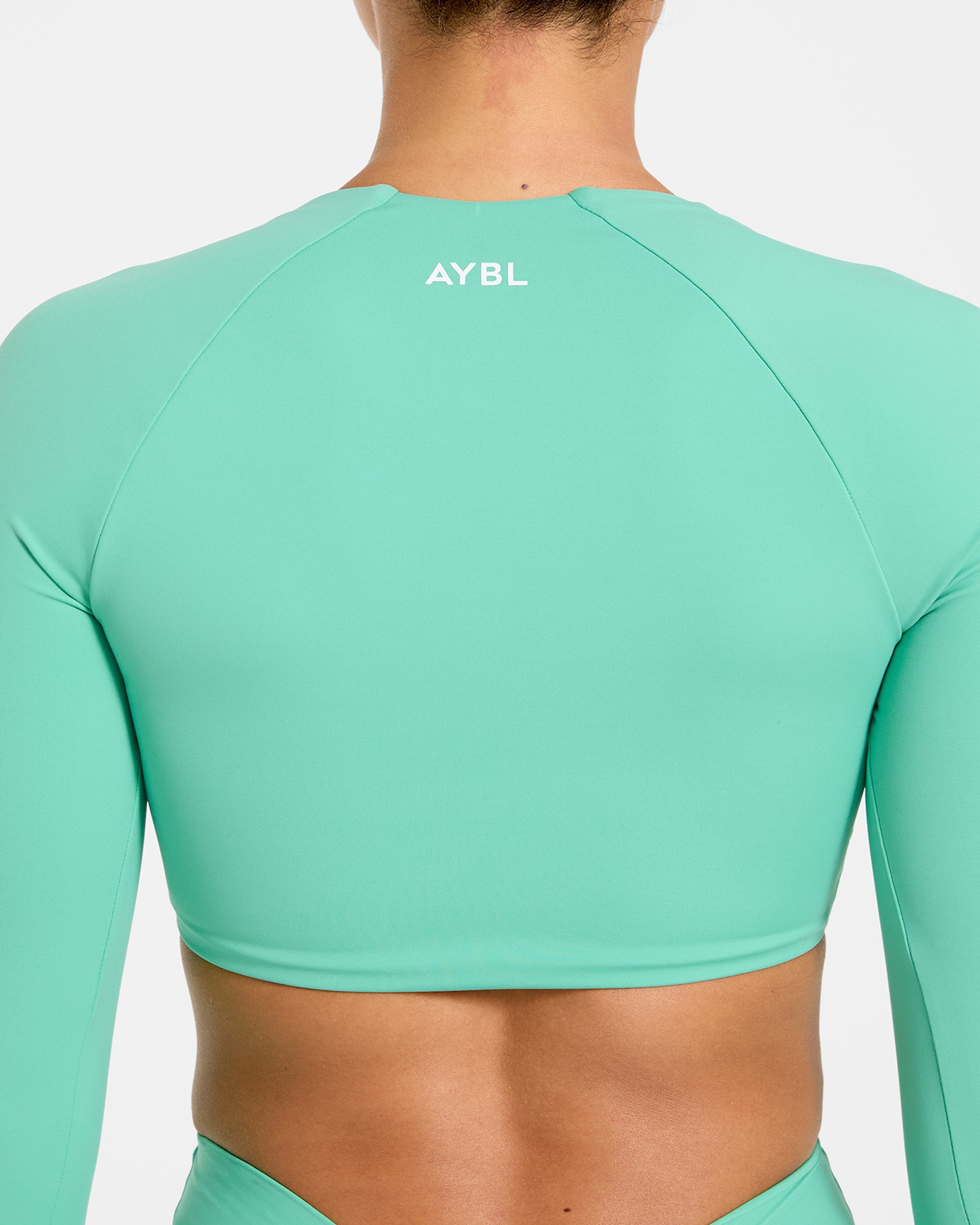 Physique Long Sleeve Crop Top - Summer Grün