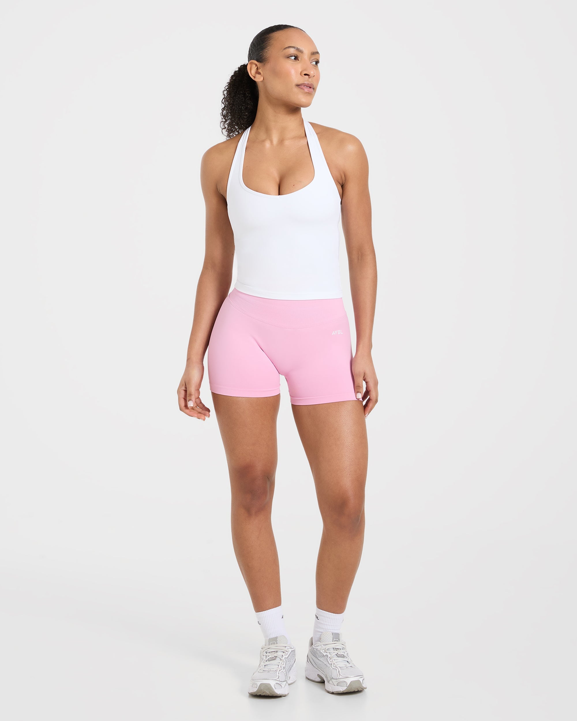 Essential Halterneck Tank Top - Weiß
