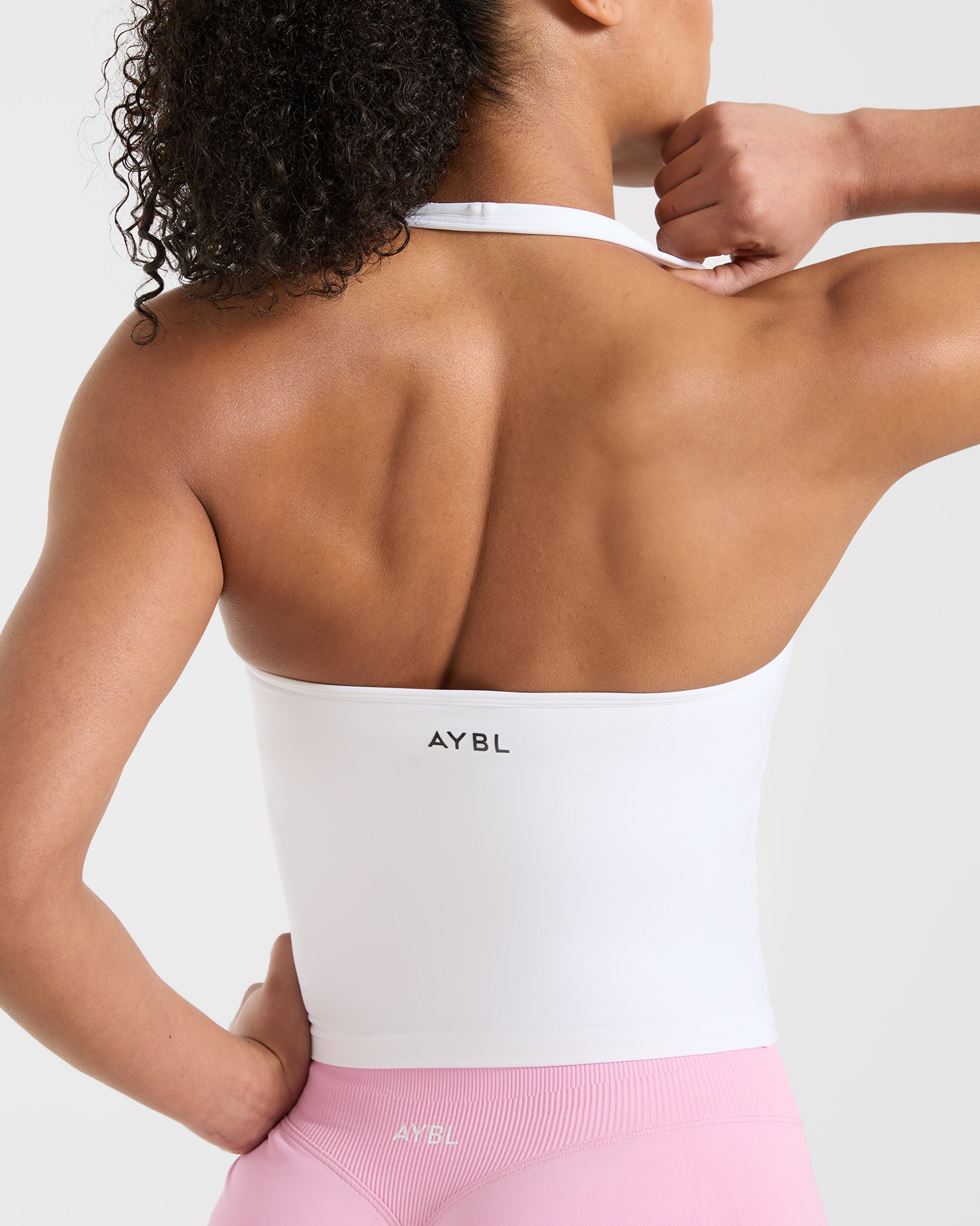Essential Halterneck Tank Top - Weiß