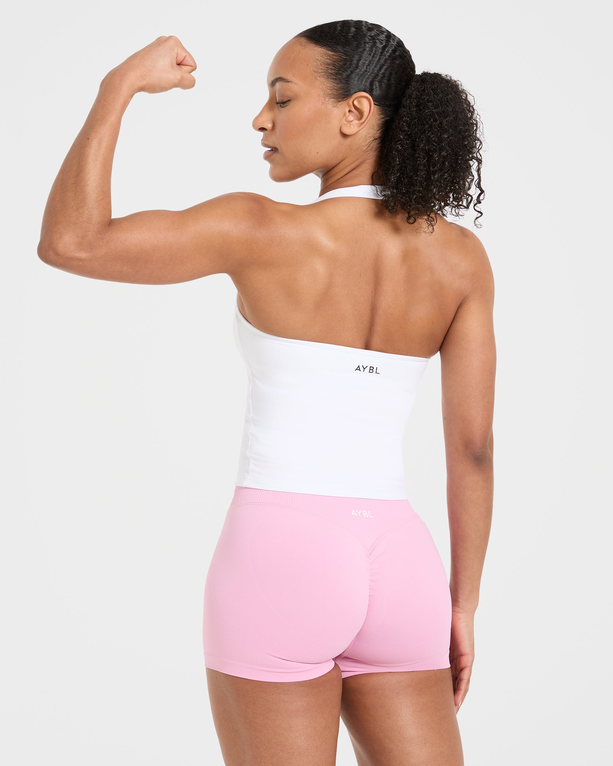 Essential Halterneck Tank Top - Weiß