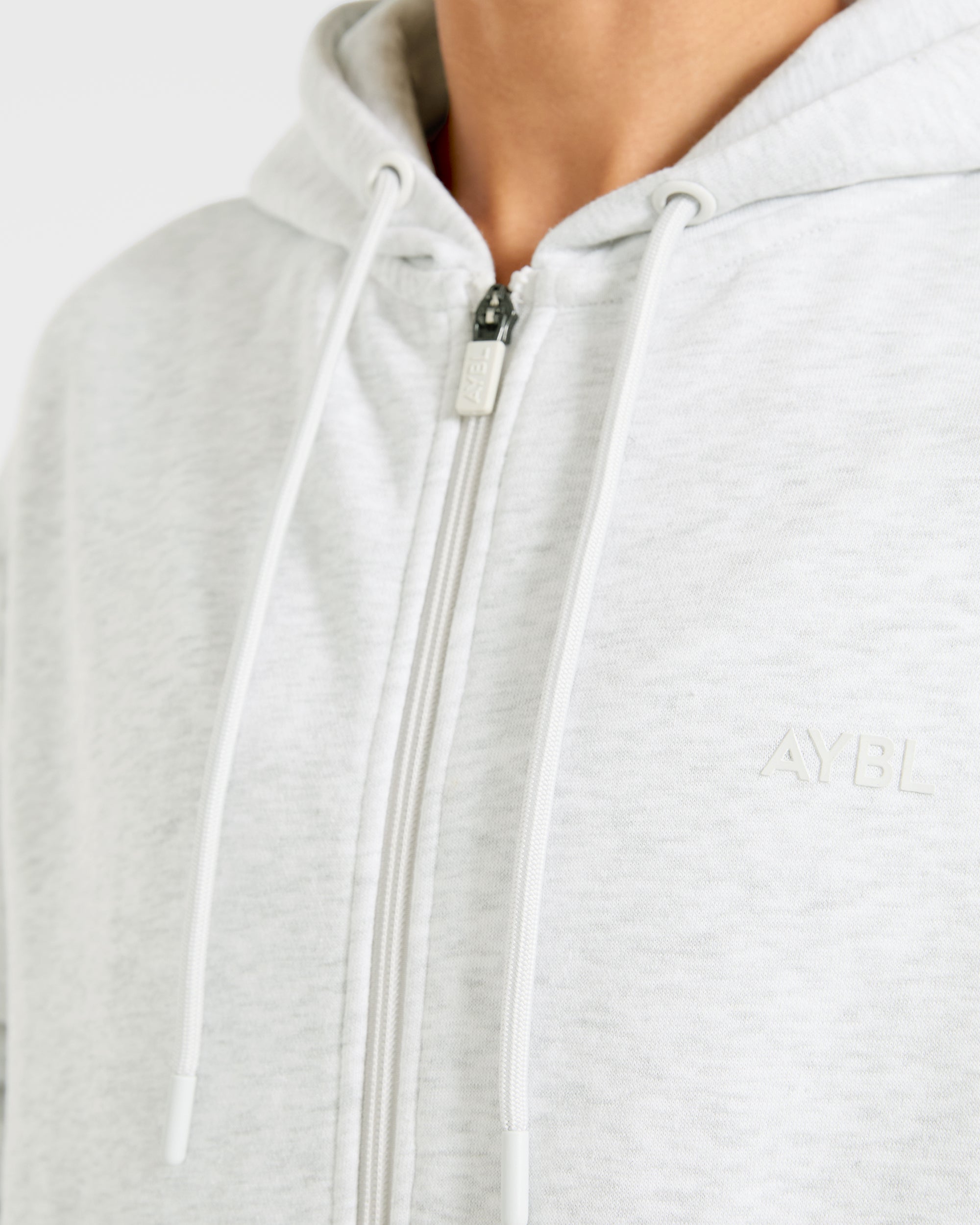 Lifestyle Oversized Zip Up Hoodie - Heather Grau