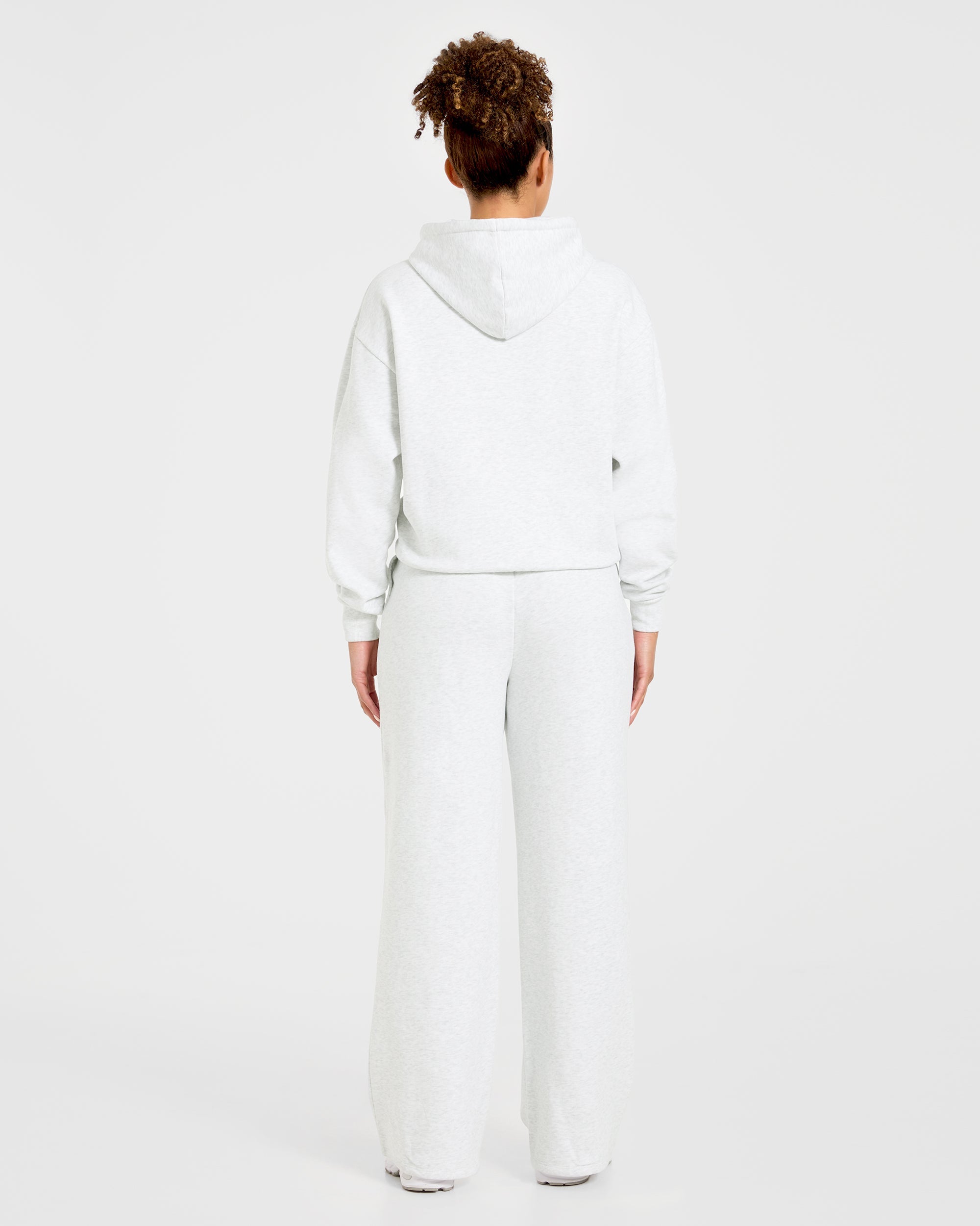 Lifestyle Oversized Zip Up Hoodie - Heather Grau