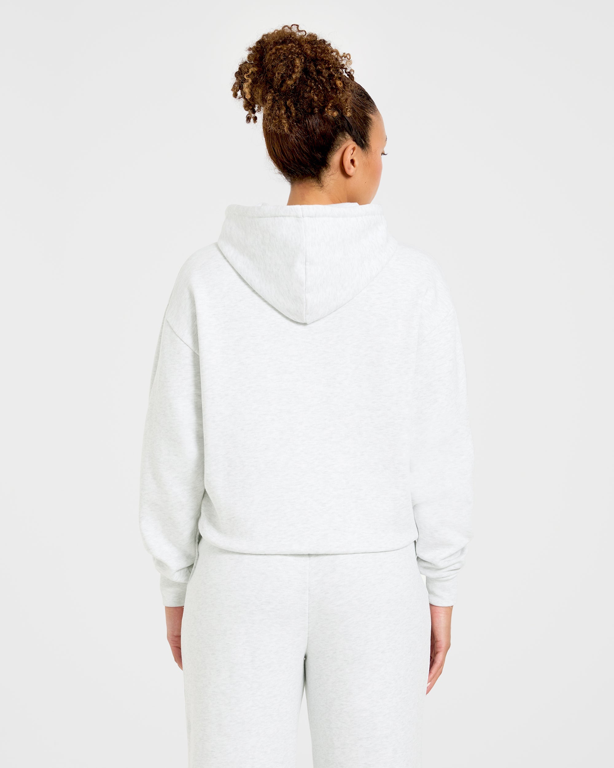 Lifestyle Oversized Zip Up Hoodie - Heather Grau