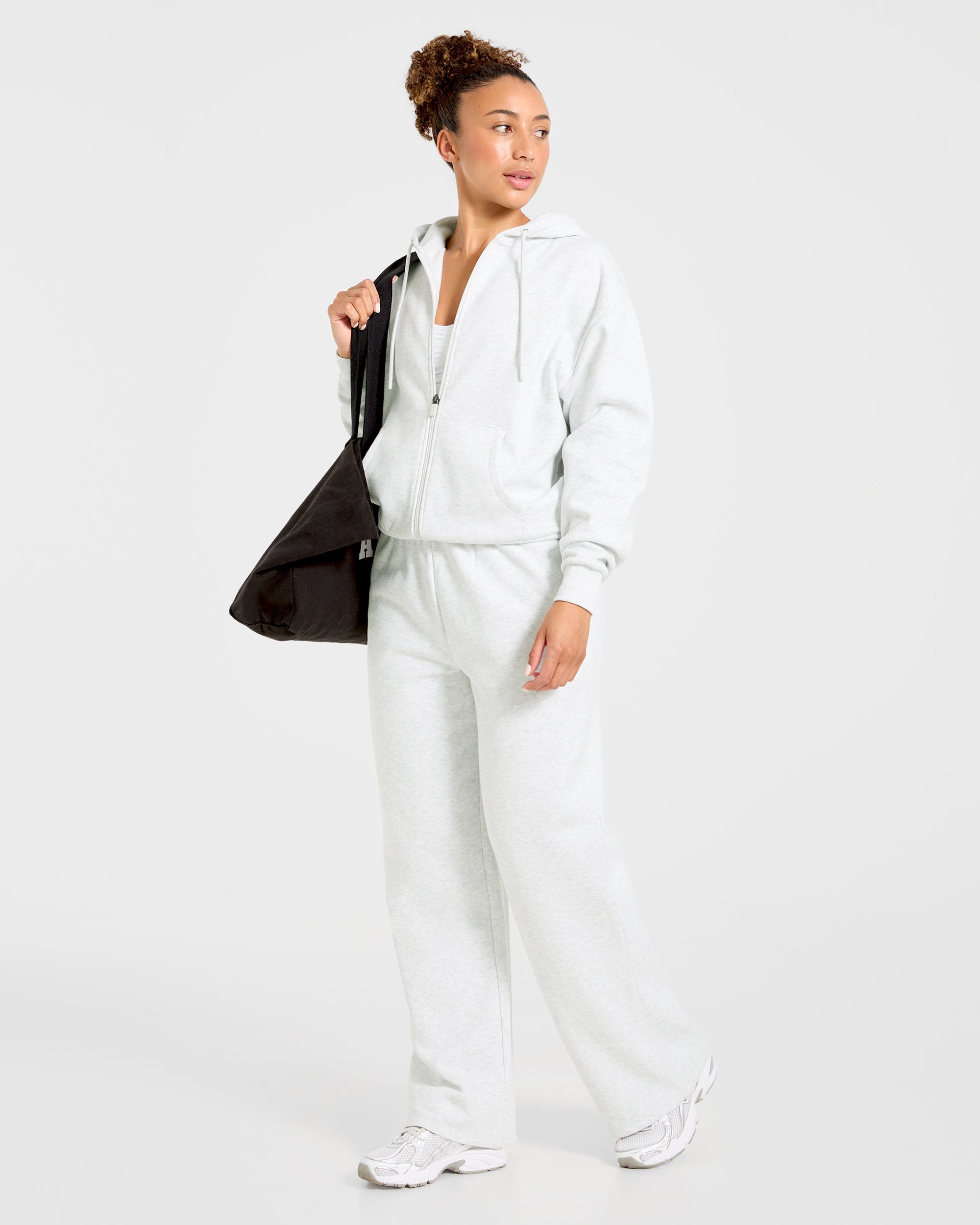 Lifestyle Oversized Straight Leg Joggers - Heather Grau