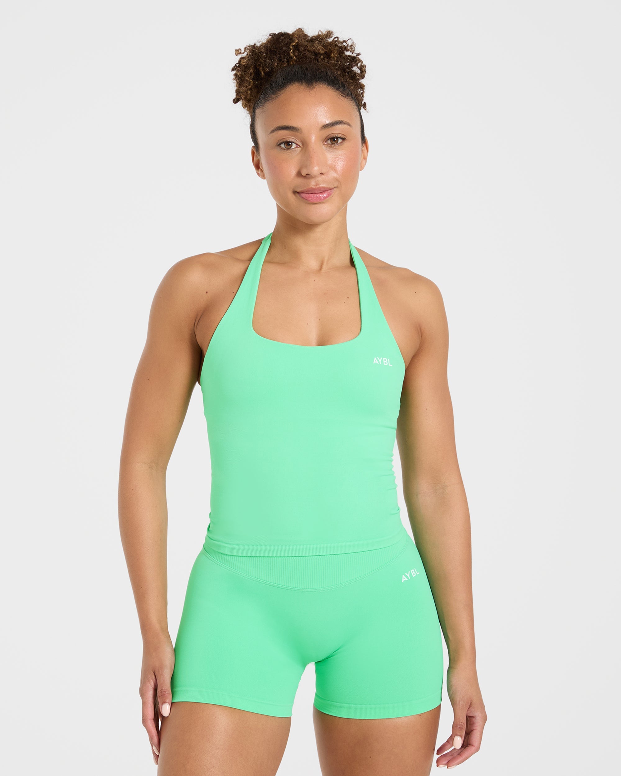 Enhance Seamless Halterneck Top - Mint Grün