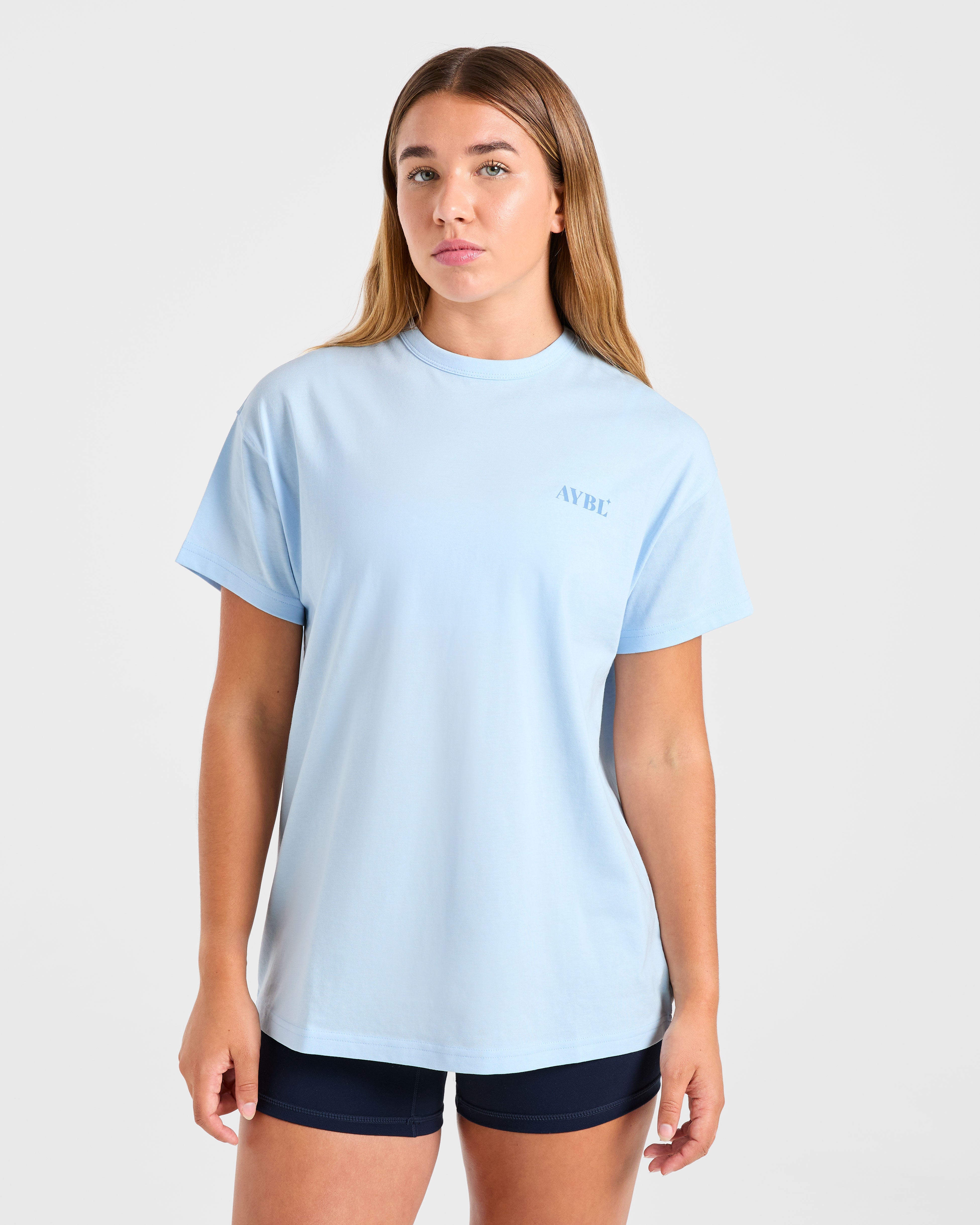 Dedicate To The Journey Oversized T Shirt - Blau