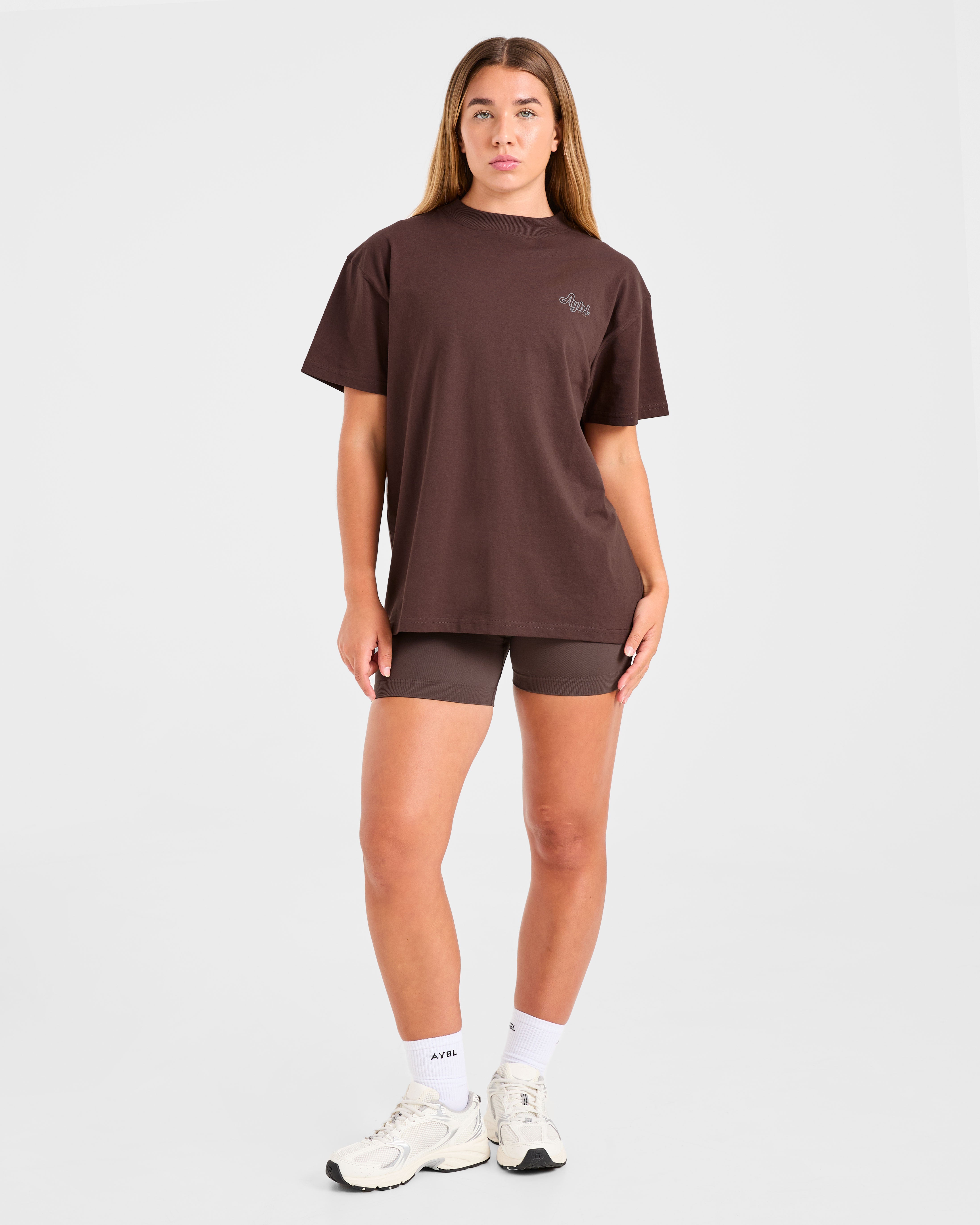 Sports Wellness Oversized T Shirt - Braun