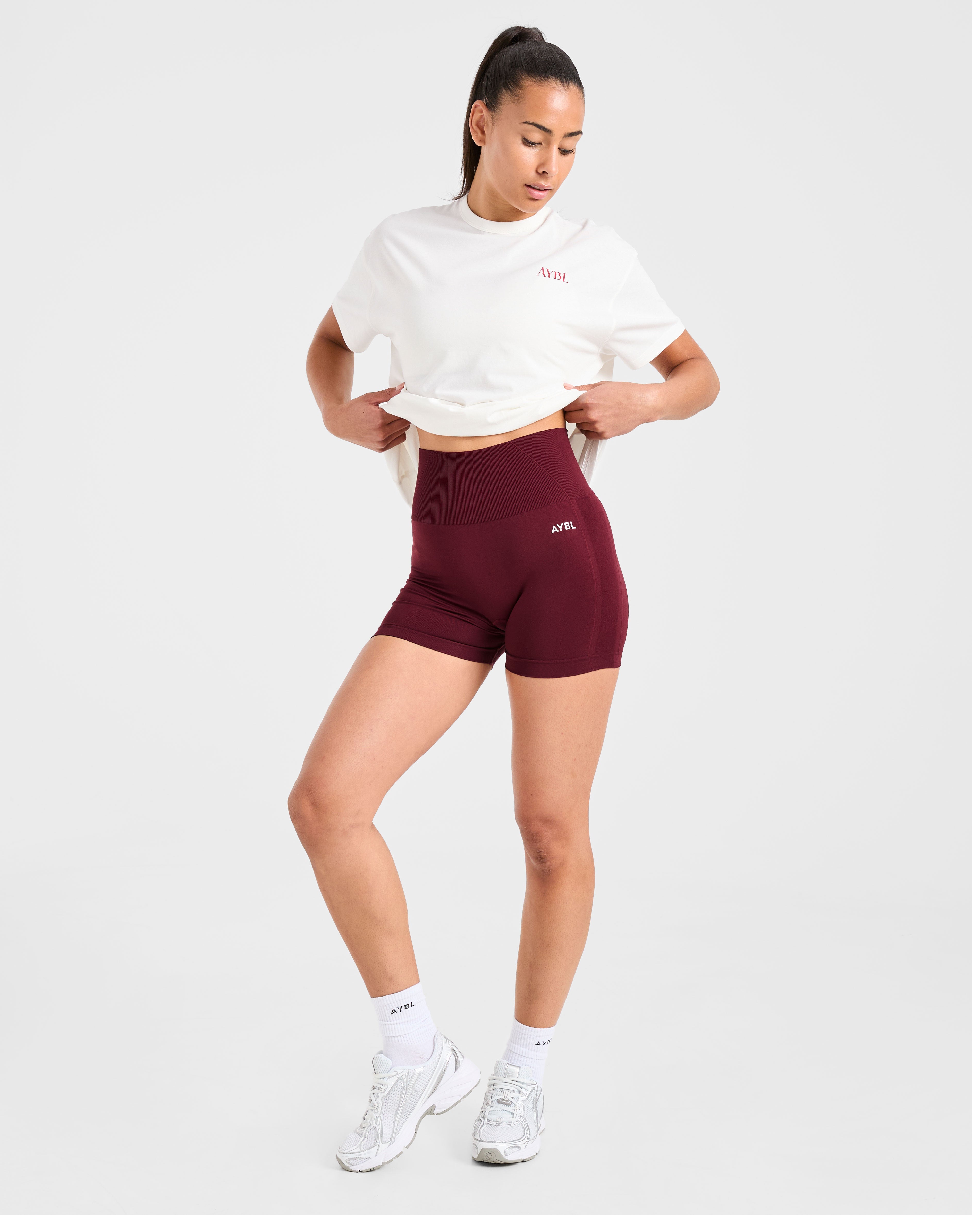 Athletics Club Oversized T Shirt - Off Weiß