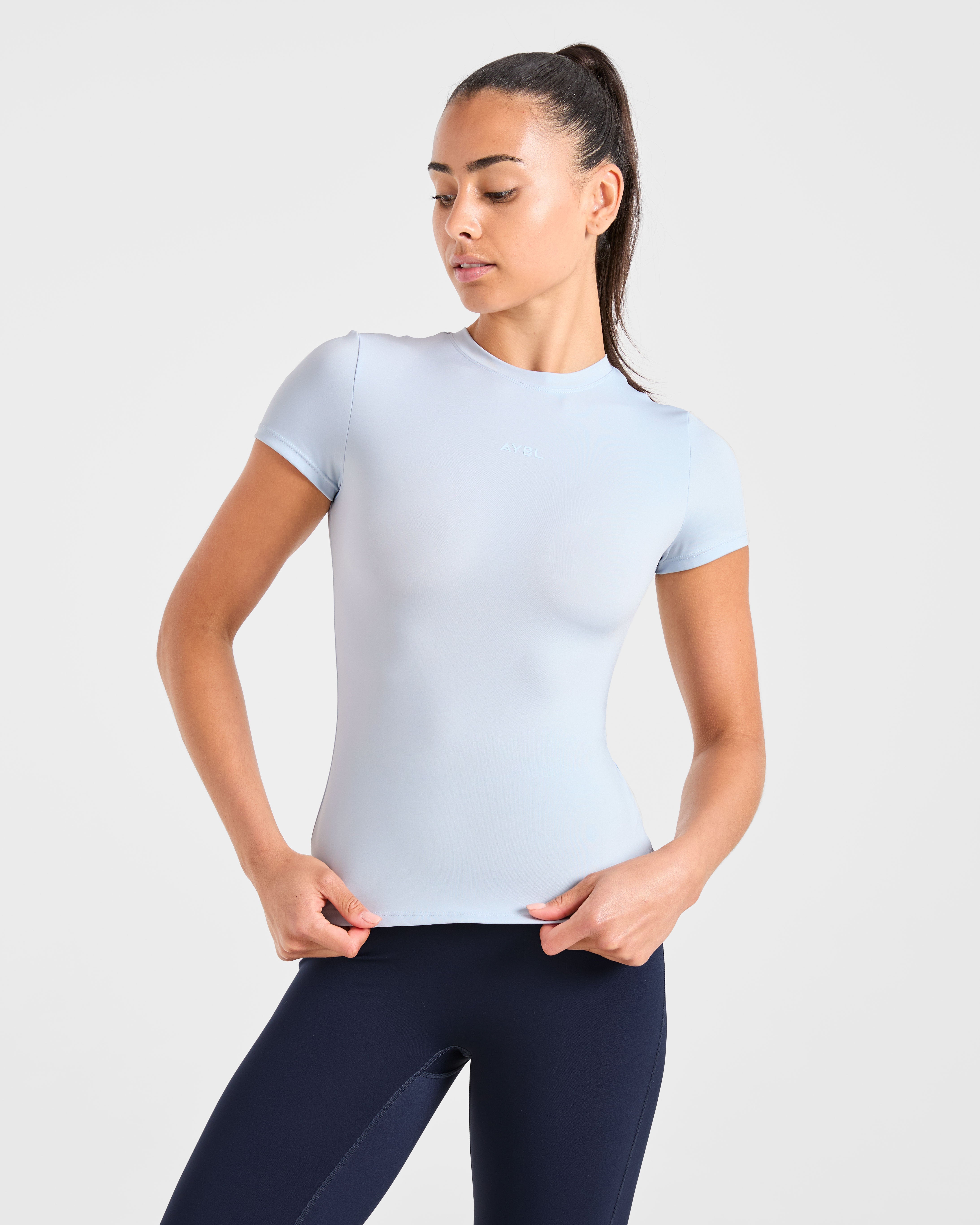 Sculpt T Shirt - Pastel Blau