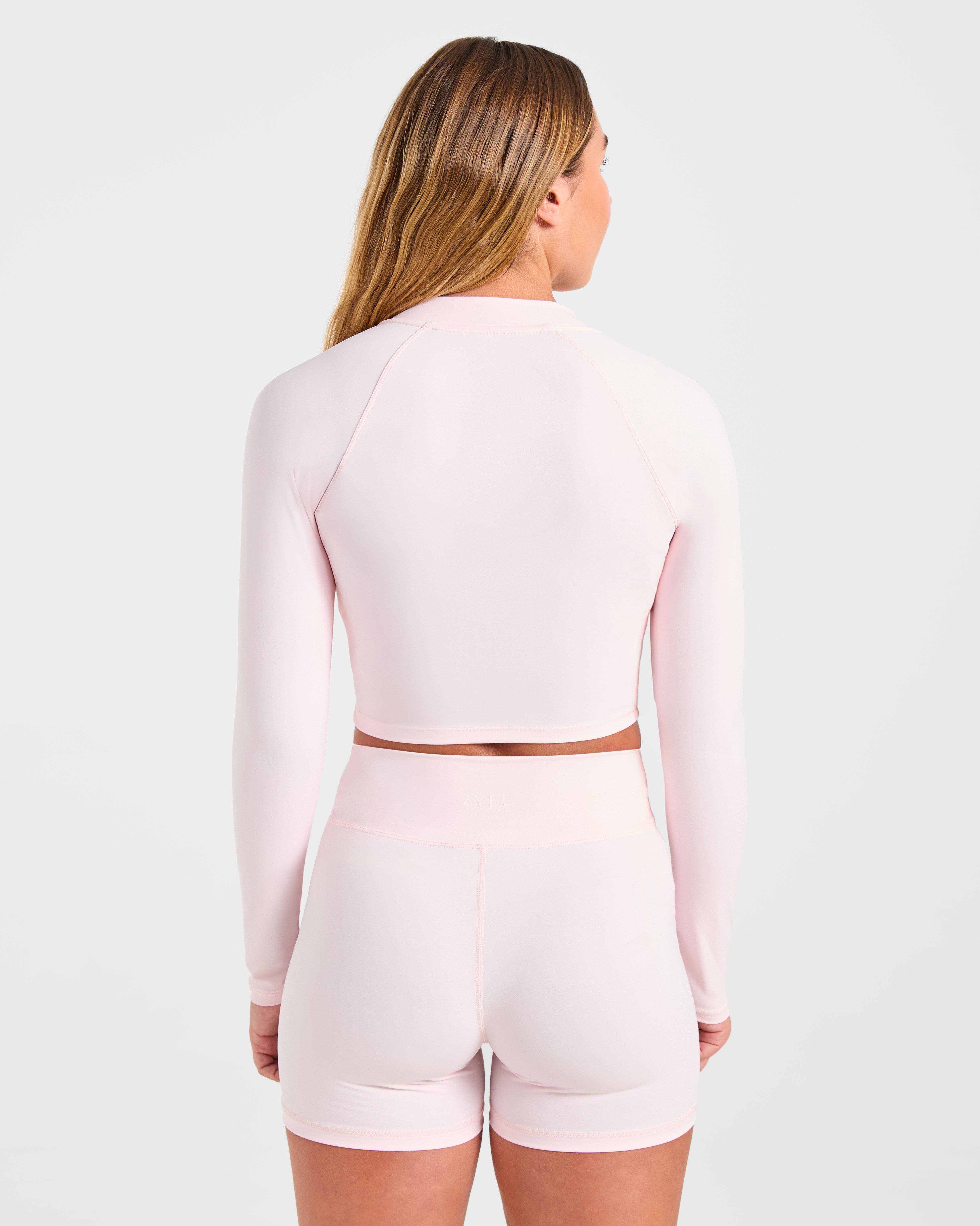 Sculpt Wrap Zip Up Jacket - Iced Rosa