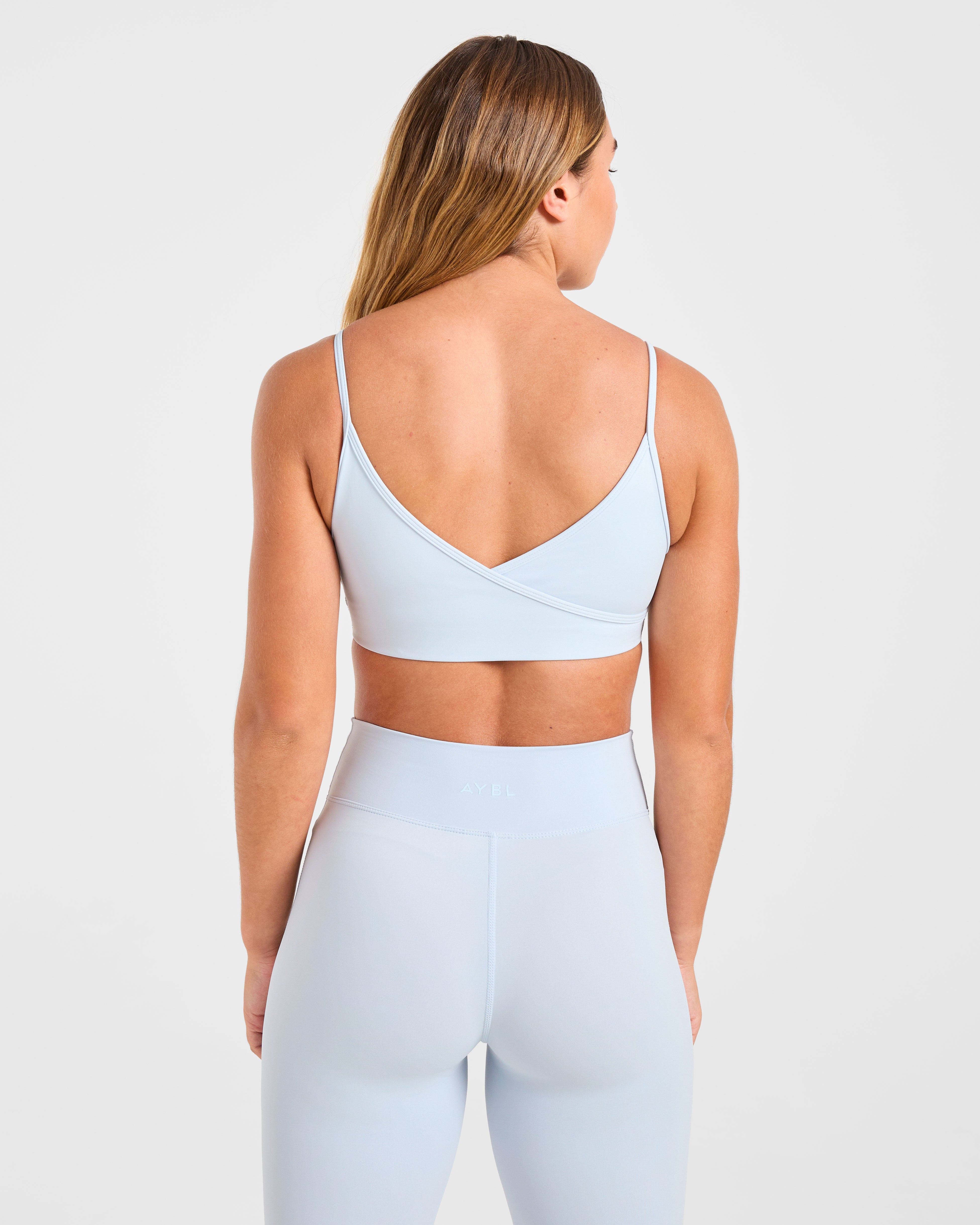 Sculpt Wrap Sports Bra - Iced Blau