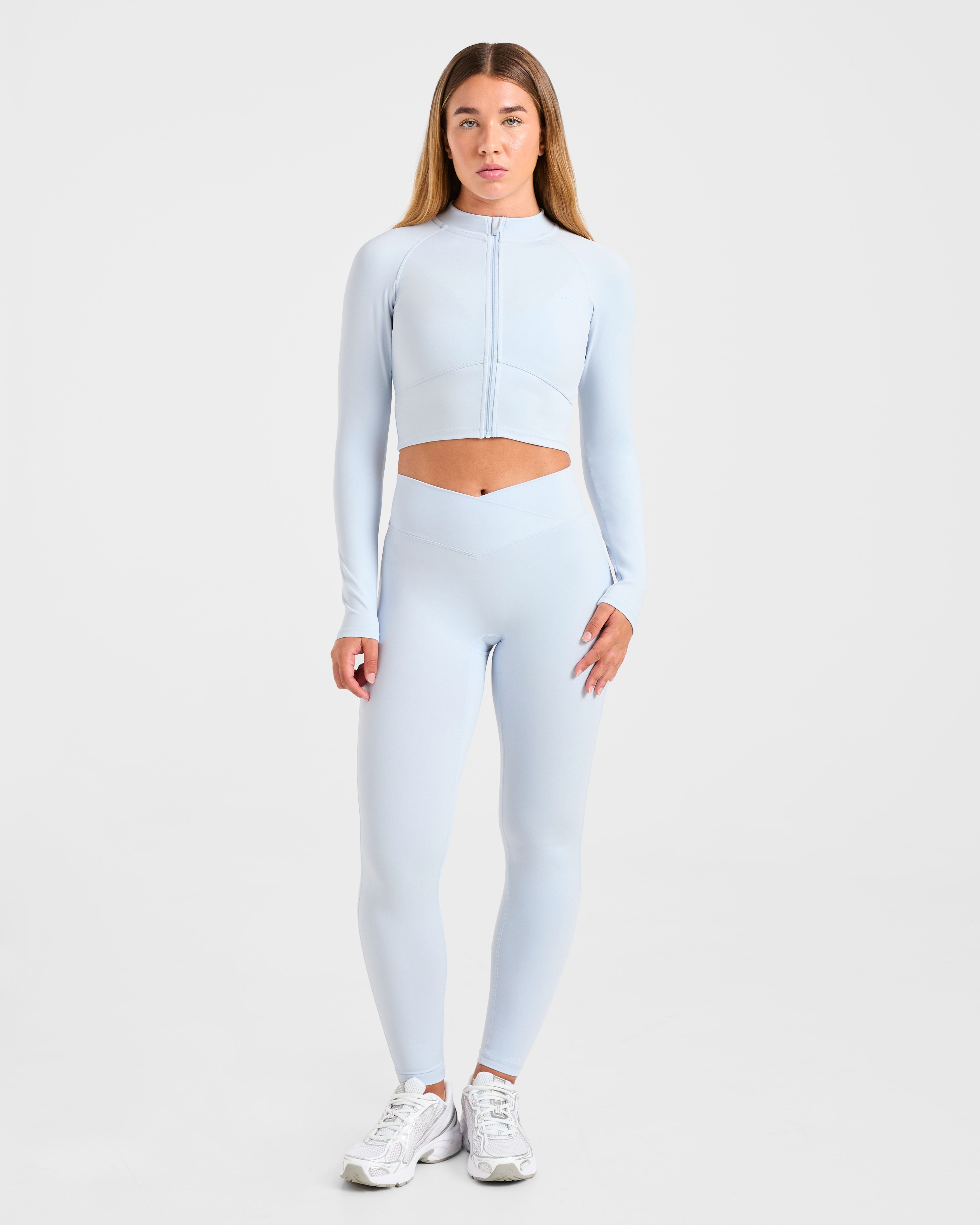 Sculpt Wrap Zip Up Jacket - Iced Blau