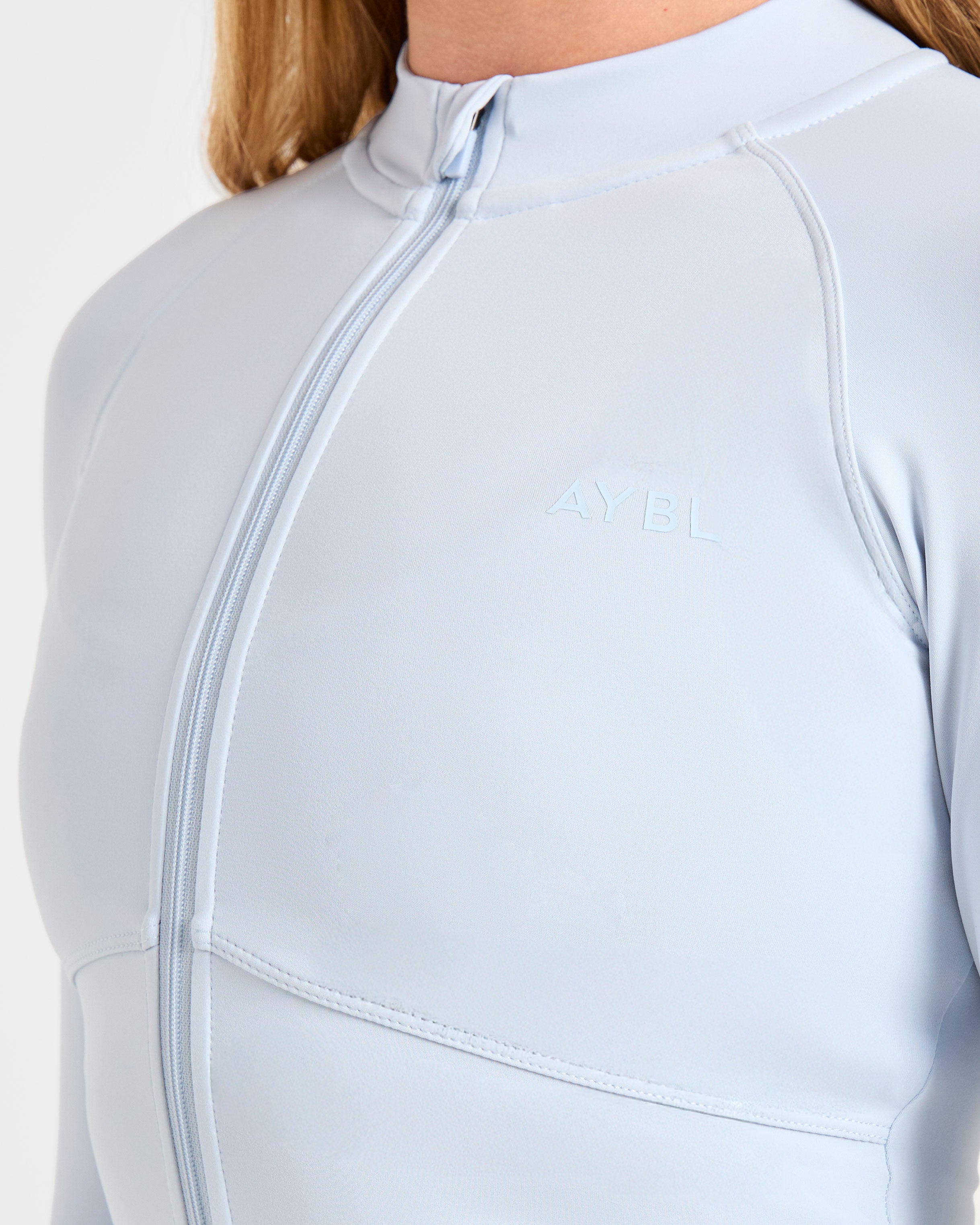 Sculpt Wrap Zip Up Jacket - Iced Blau