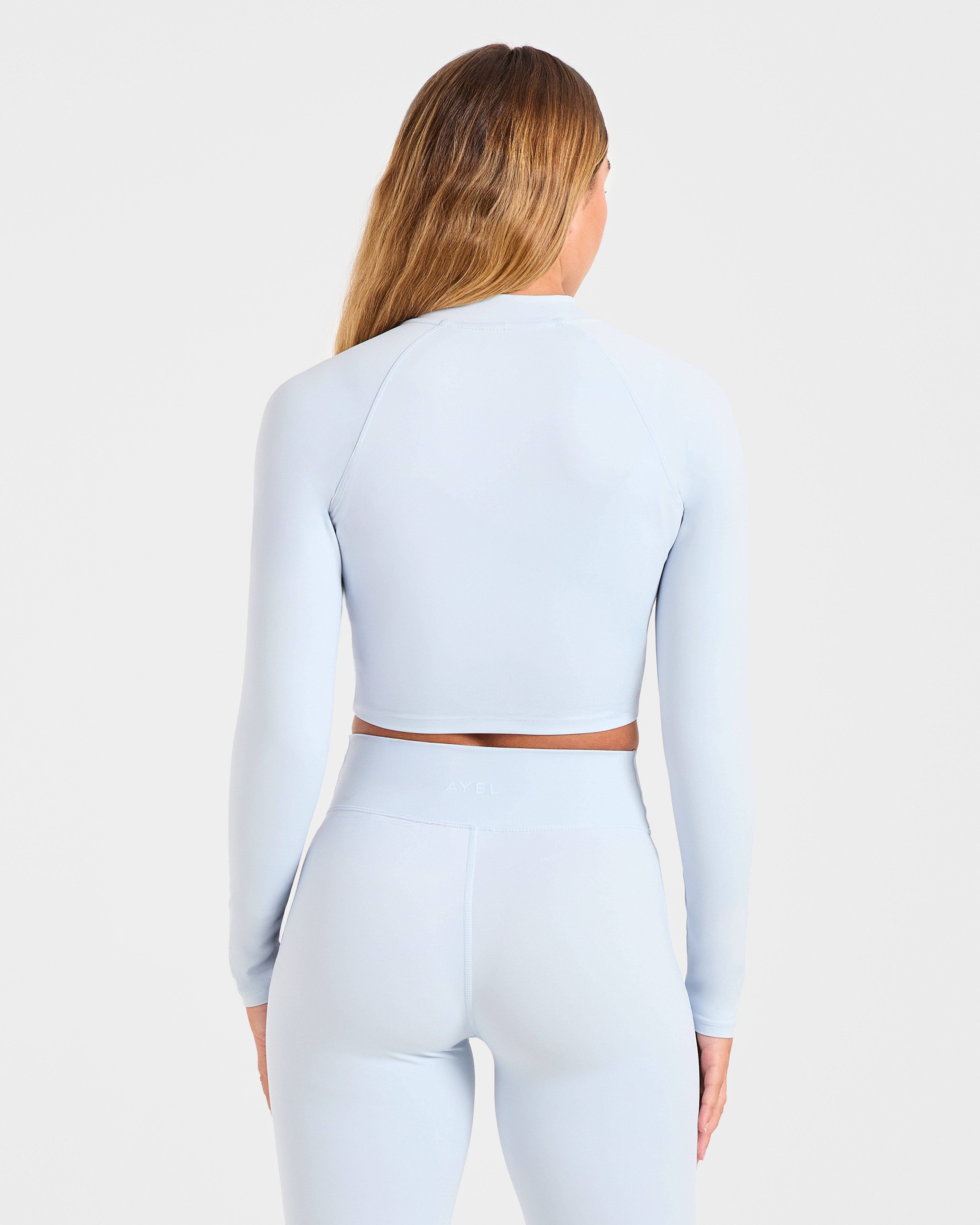 Sculpt Wrap Zip Up Jacket - Iced Blau