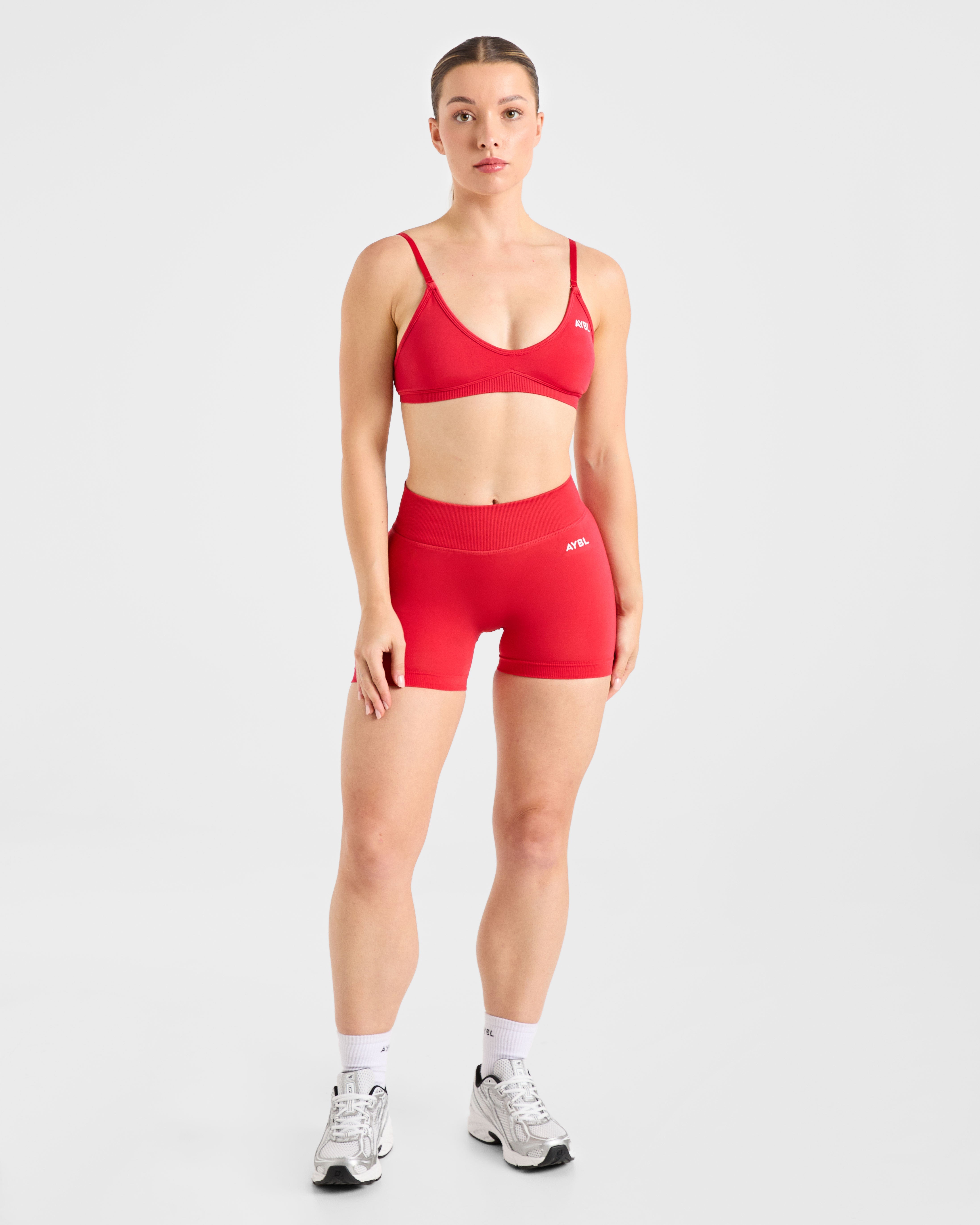 Adapt Seamless Strappy Sports Bra - Salsa Rot