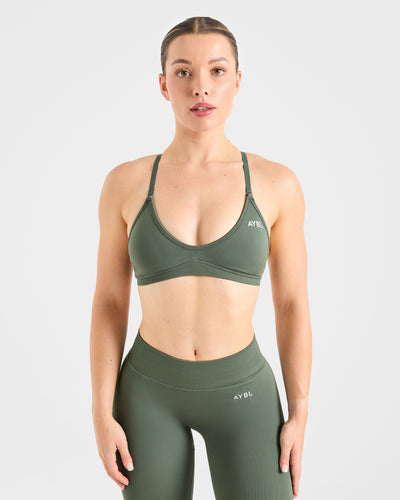 Adapt Seamless Strappy Sports Bra - Grün