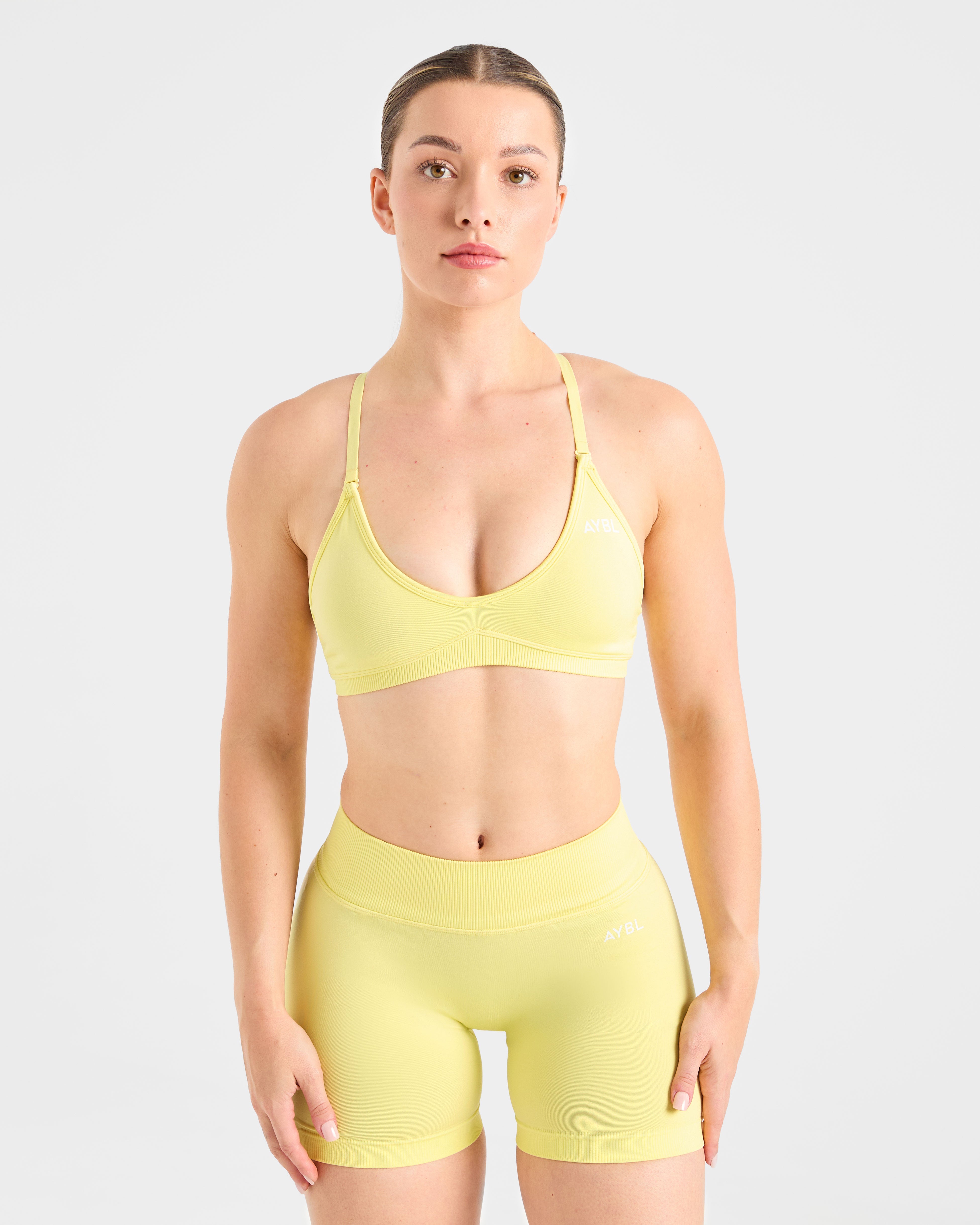 Adapt Seamless Strappy Sports Bra - Spring Gelb
