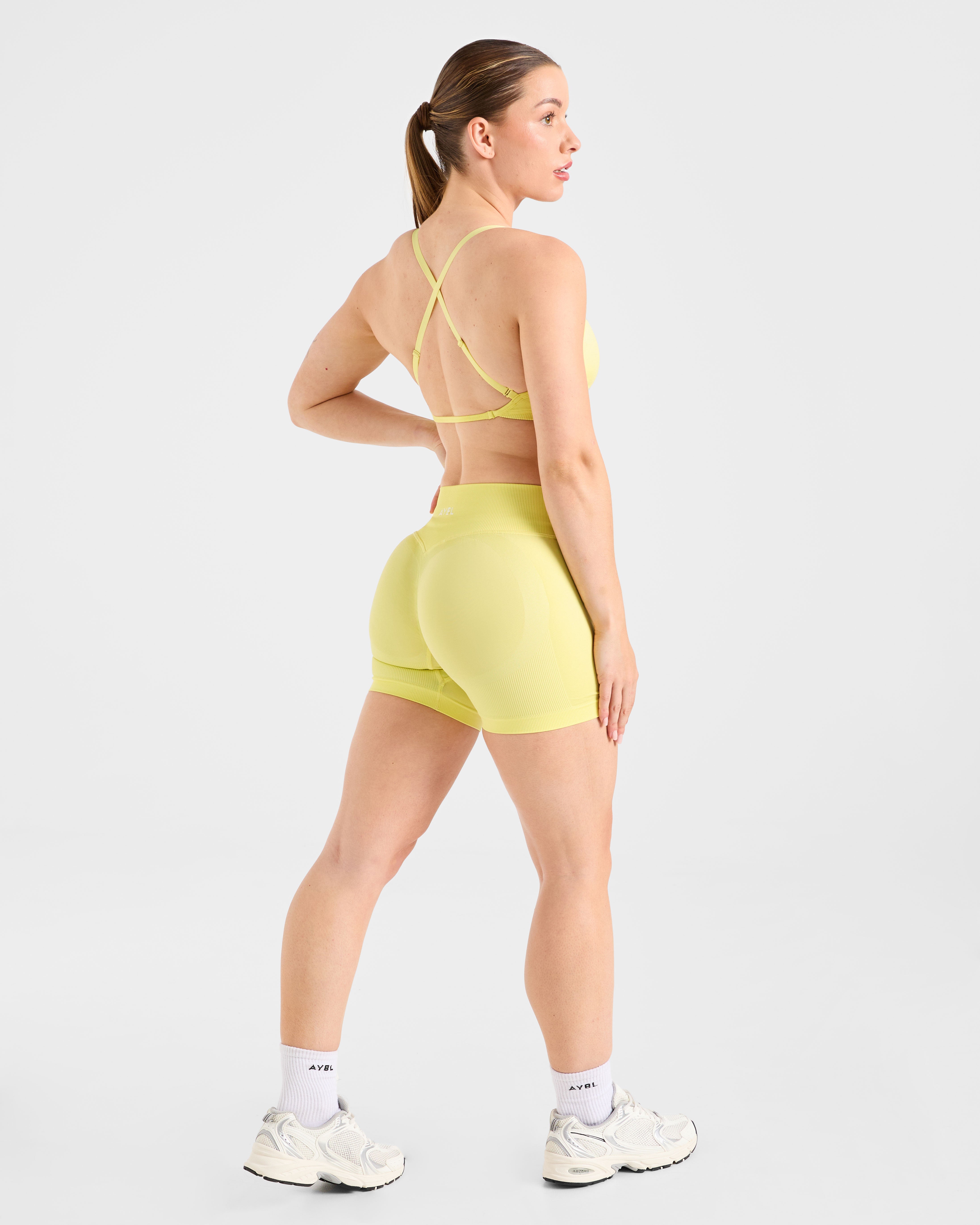 Adapt Seamless Strappy Sports Bra - Spring Gelb
