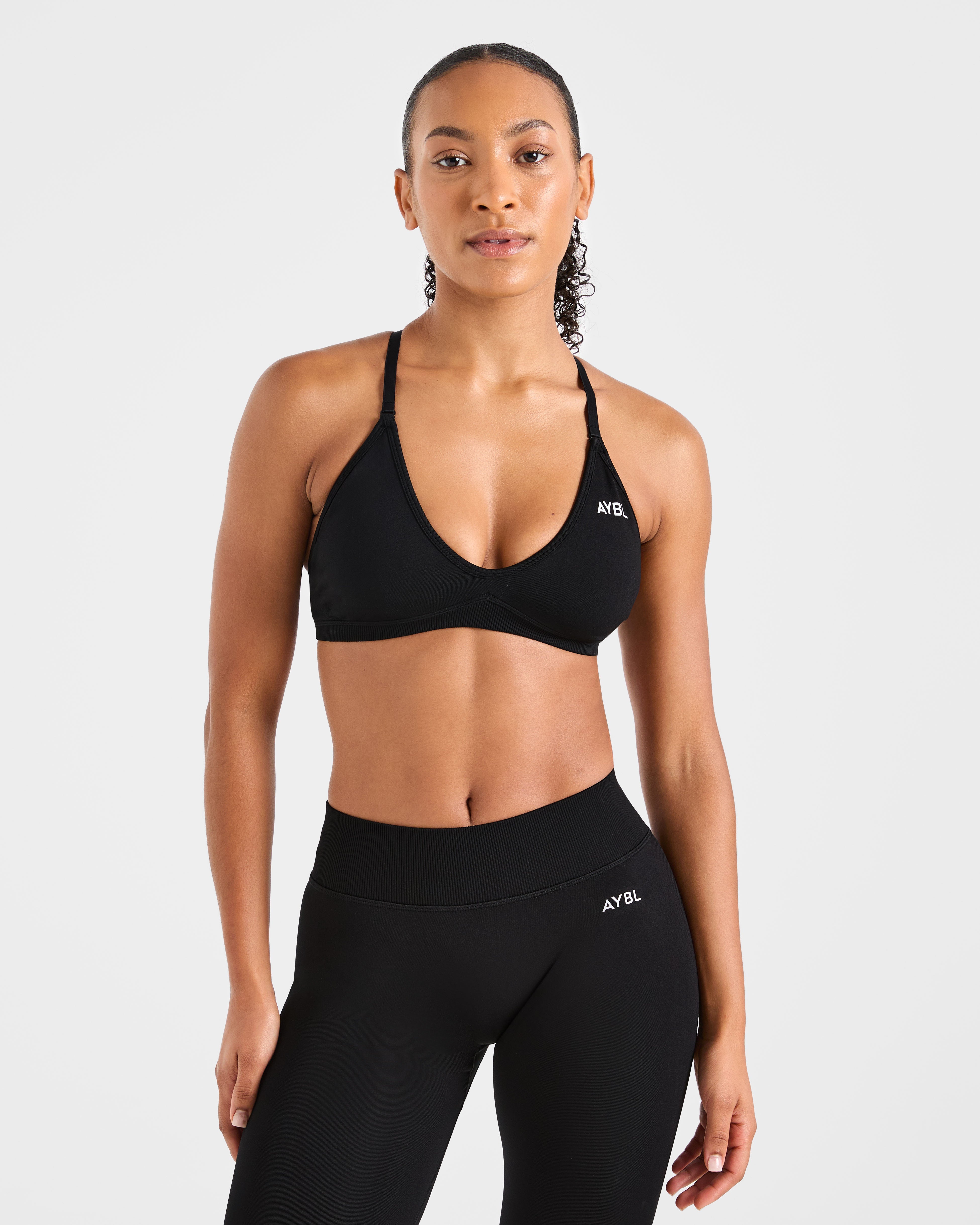 Adapt Seamless Strappy Sports Bra - Schwarz