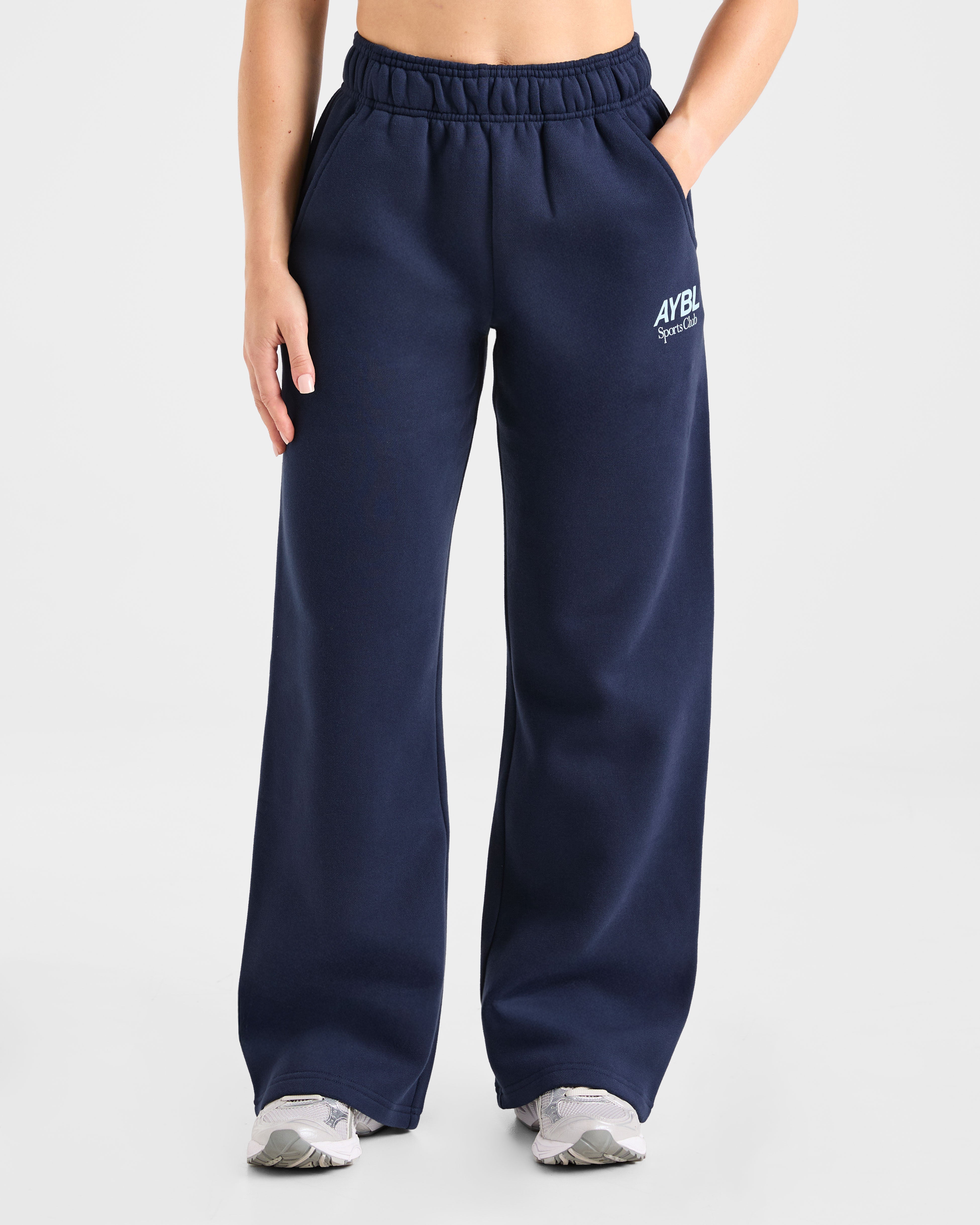 AYBL Sports Club Oversized Straight Leg Joggers - Navy/Blau