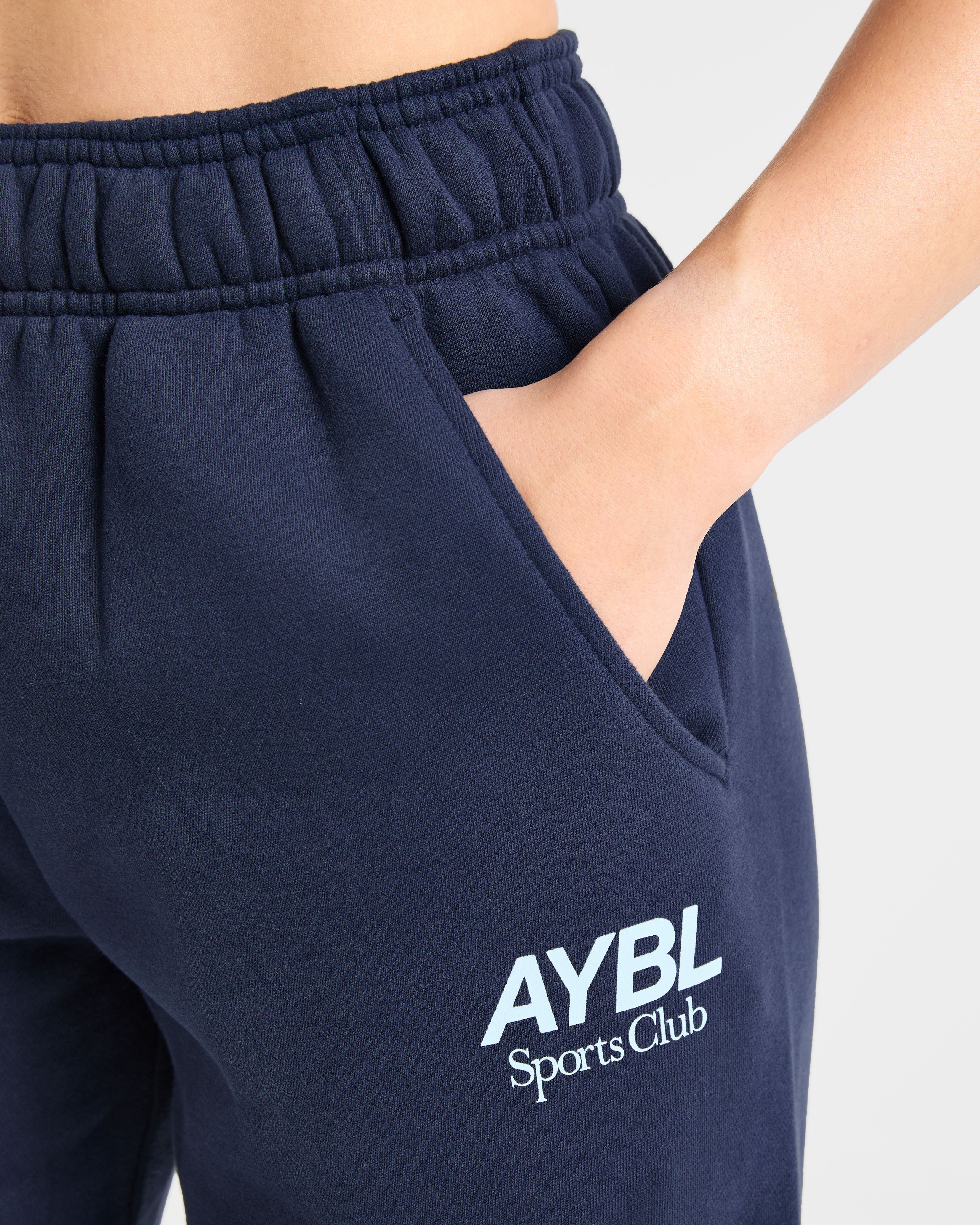AYBL Sports Club Oversized Straight Leg Joggers - Navy/Blau