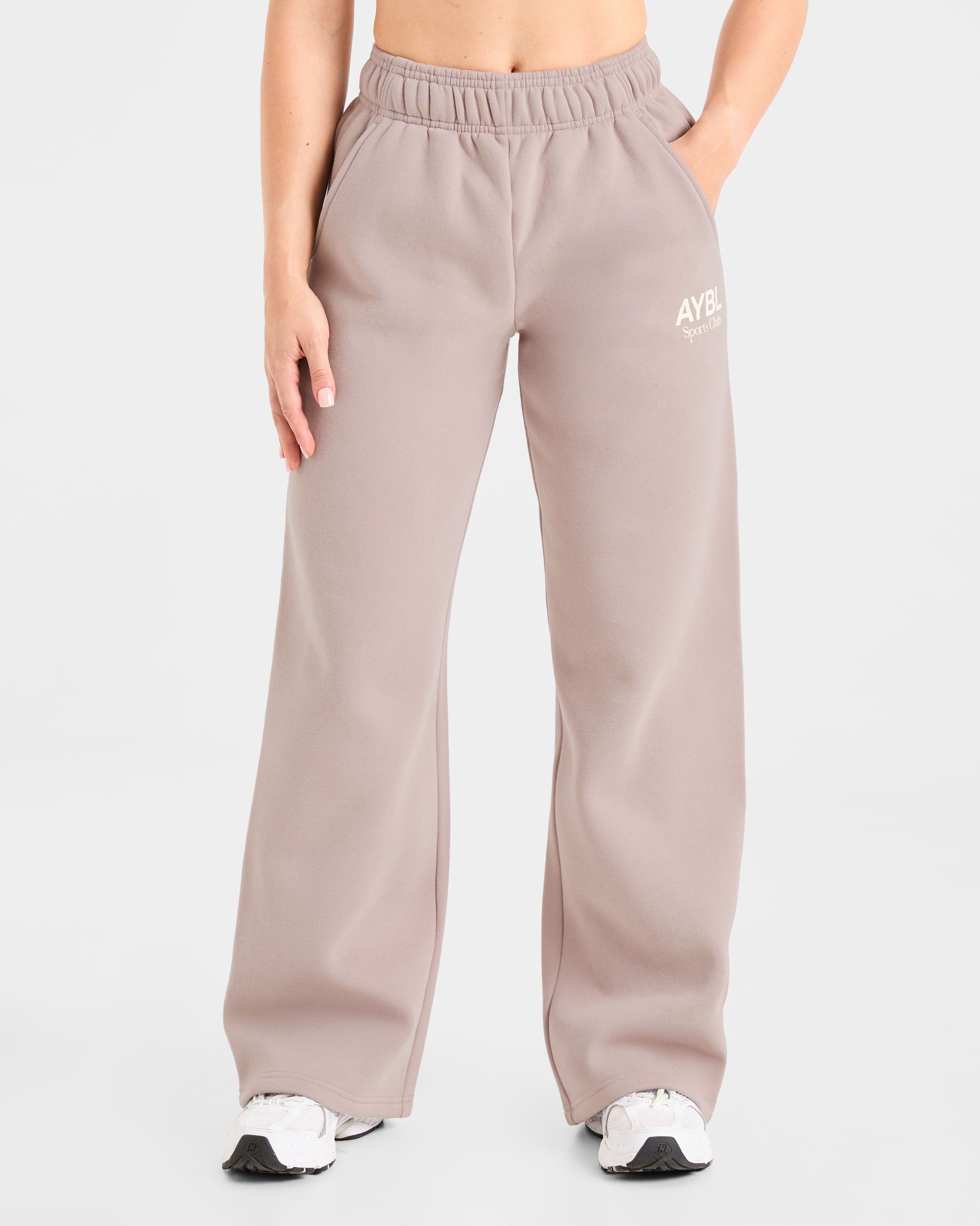 AYBL Sports Club Oversized Straight Leg Joggers - Mink Rosa