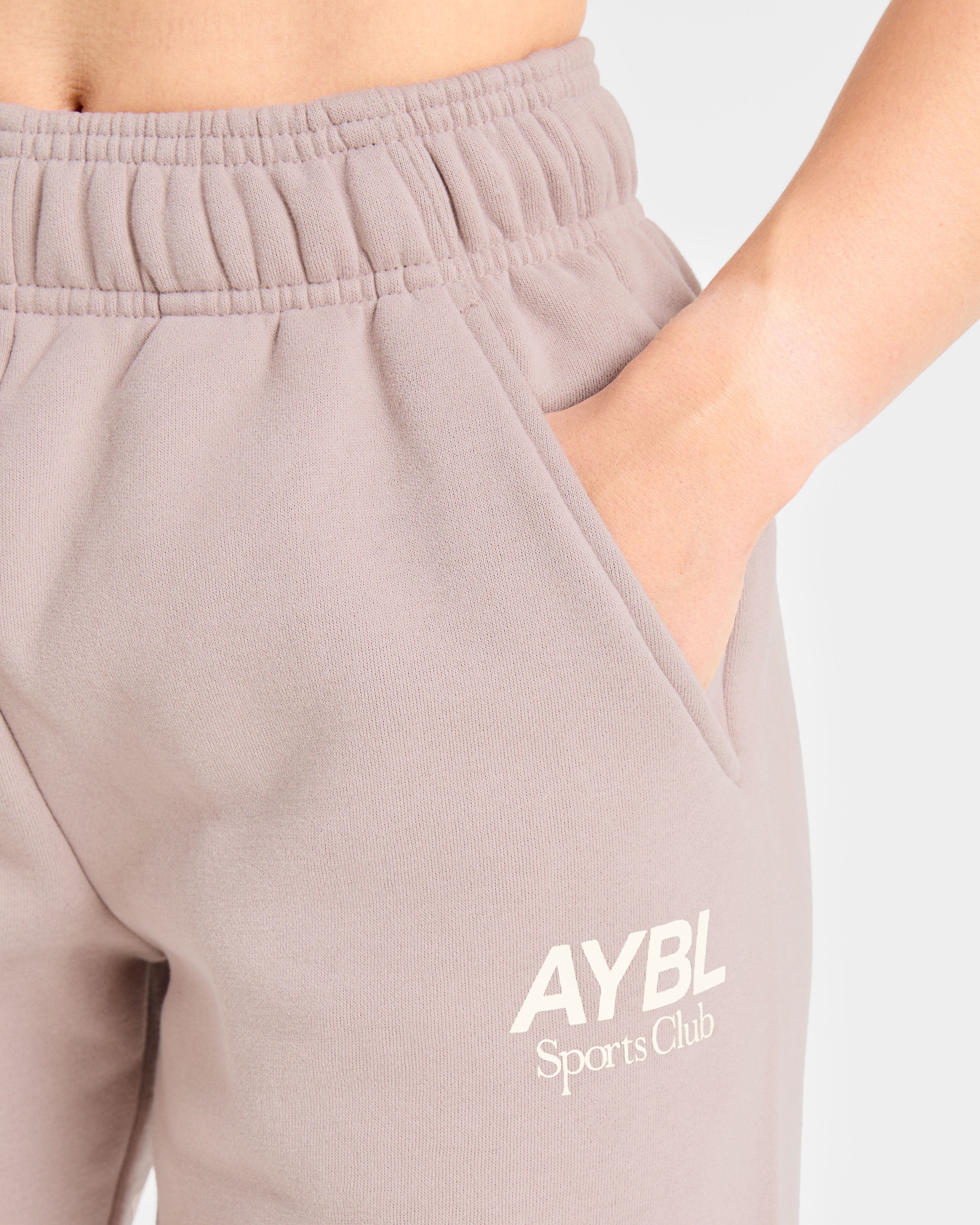 AYBL Sports Club Oversized Straight Leg Joggers - Mink Rosa