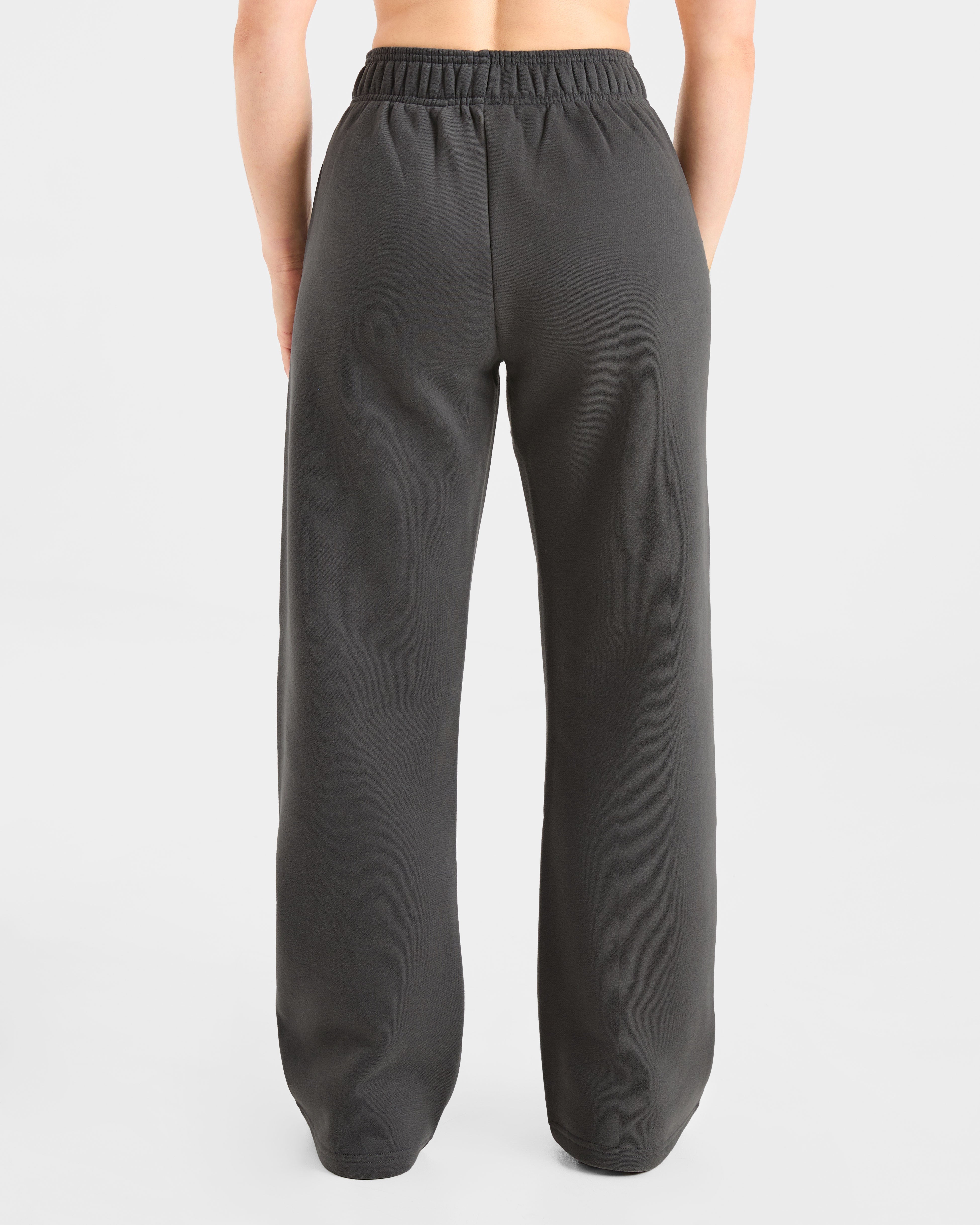 AYBL Sports Club Oversized Straight Leg Joggers - Charcoal/Gelb