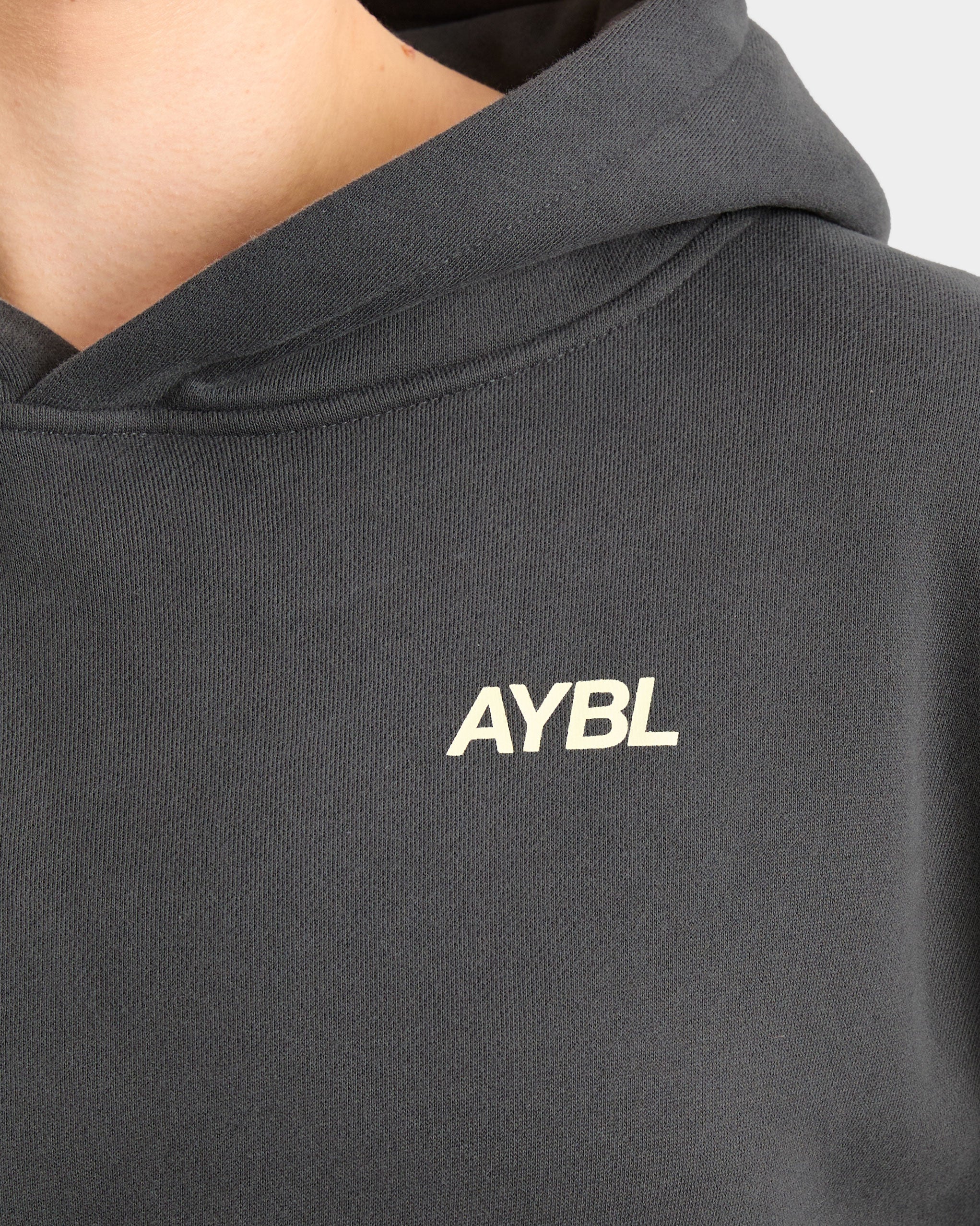 AYBL Sports Club Oversized Hoodie - Charcoal/Gelb