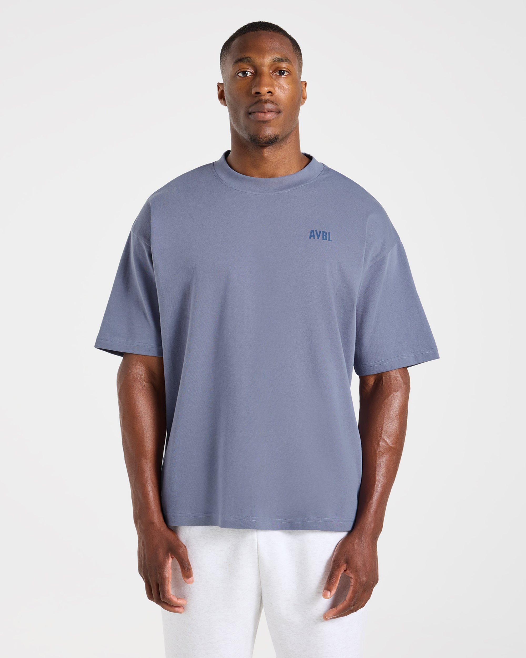 Script Collective Oversized T Shirt - Titanium Blau
