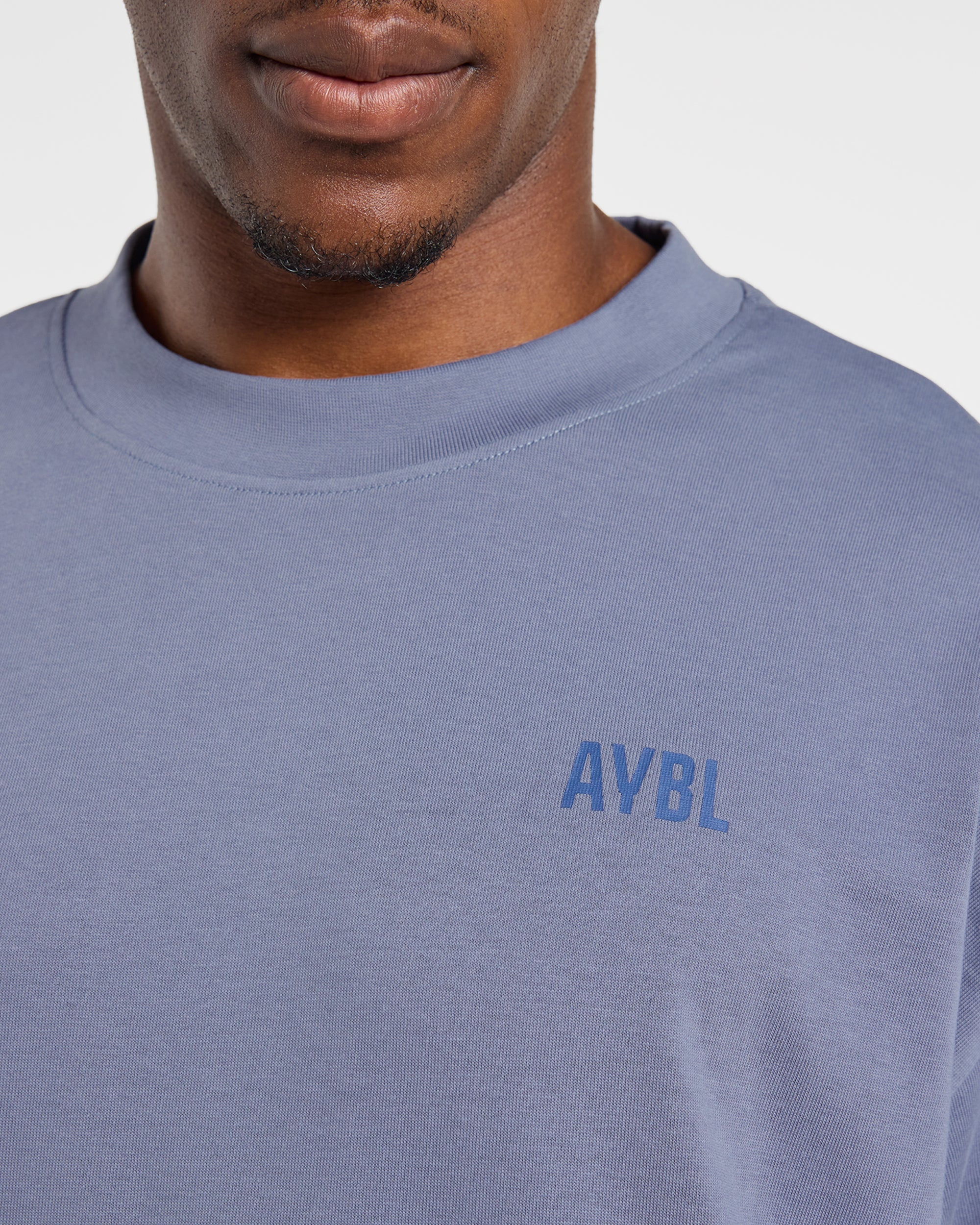 Script Collective Oversized T Shirt - Titanium Blau