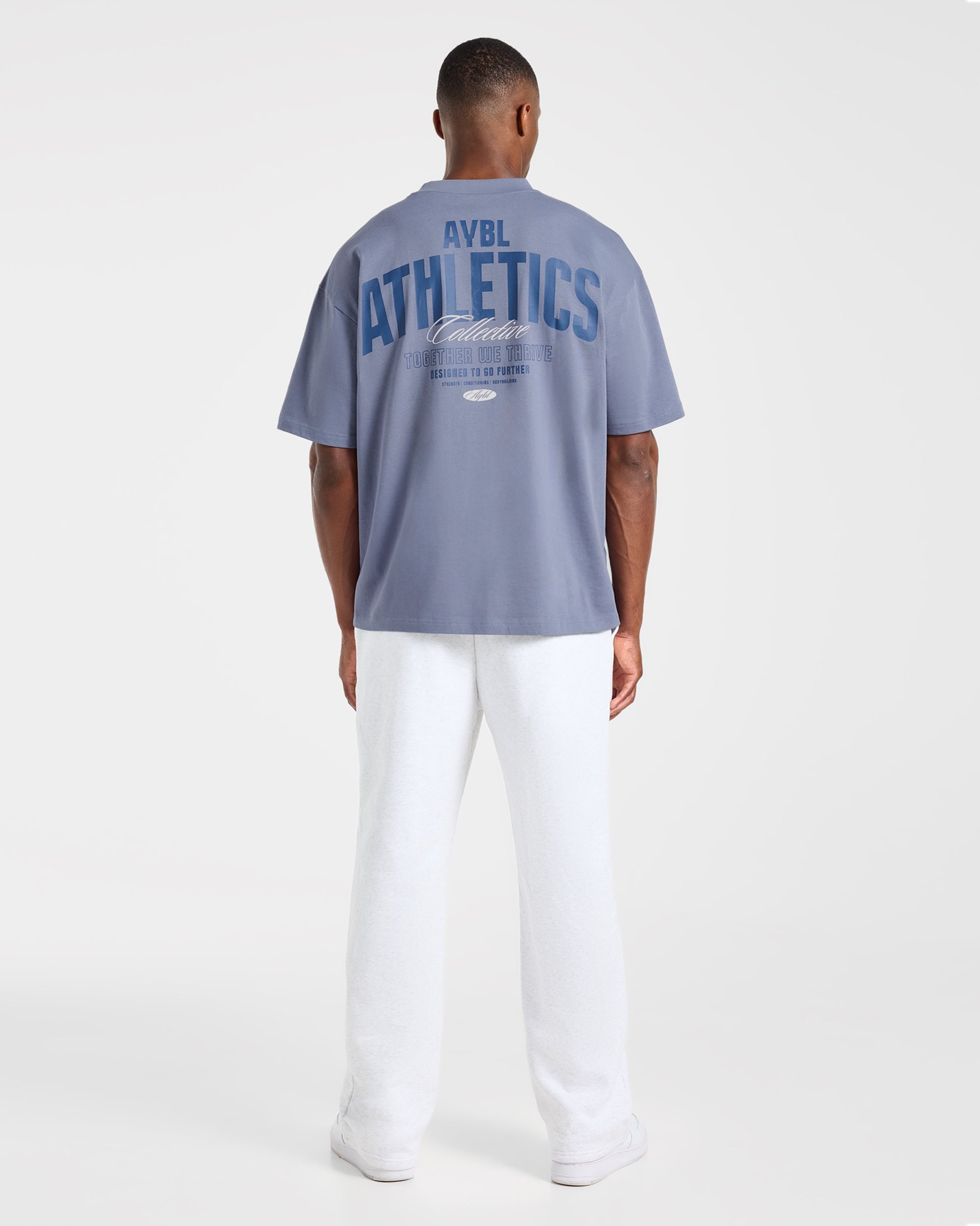 Script Collective Oversized T Shirt - Titanium Blau