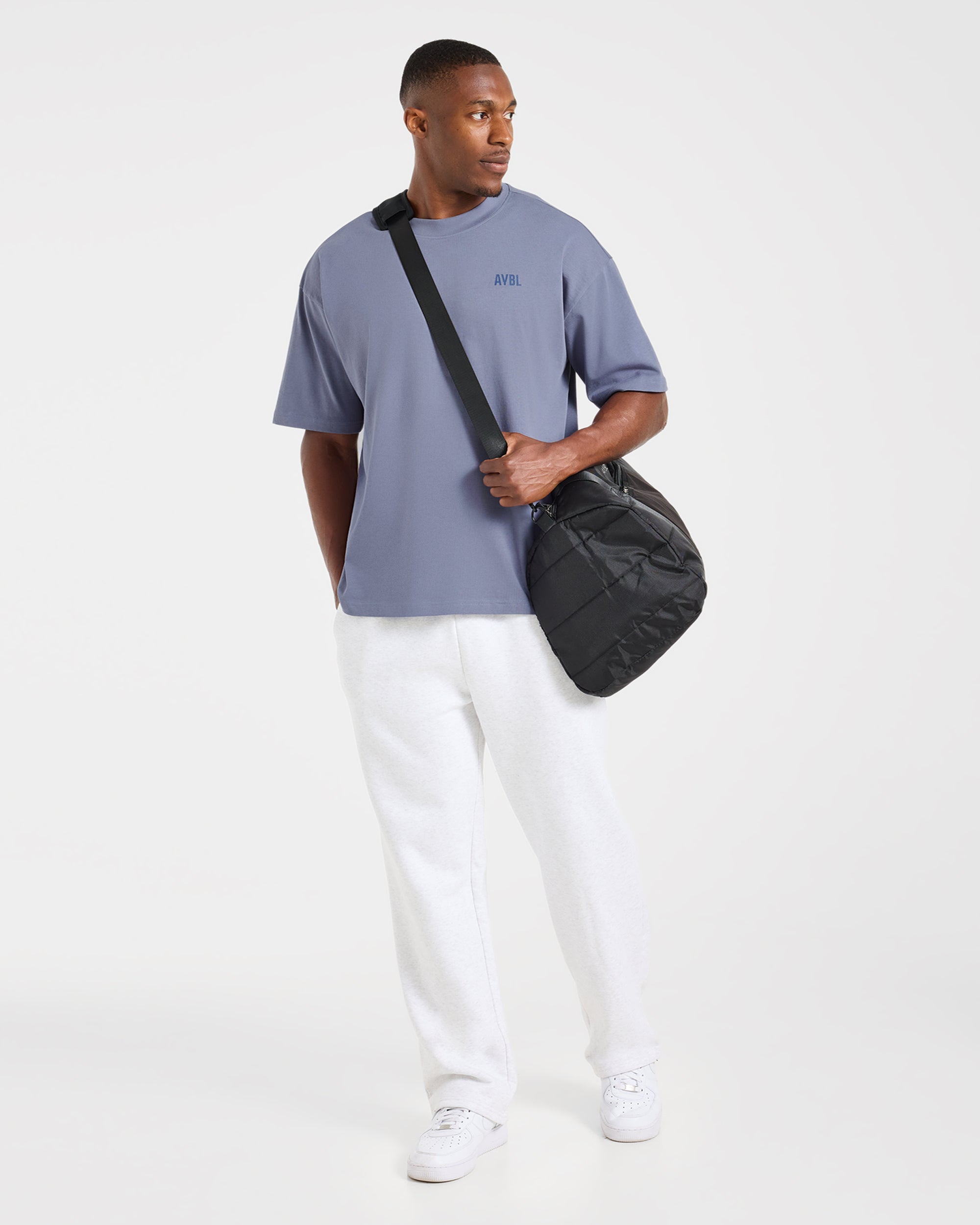 Script Collective Oversized T Shirt - Titanium Blau