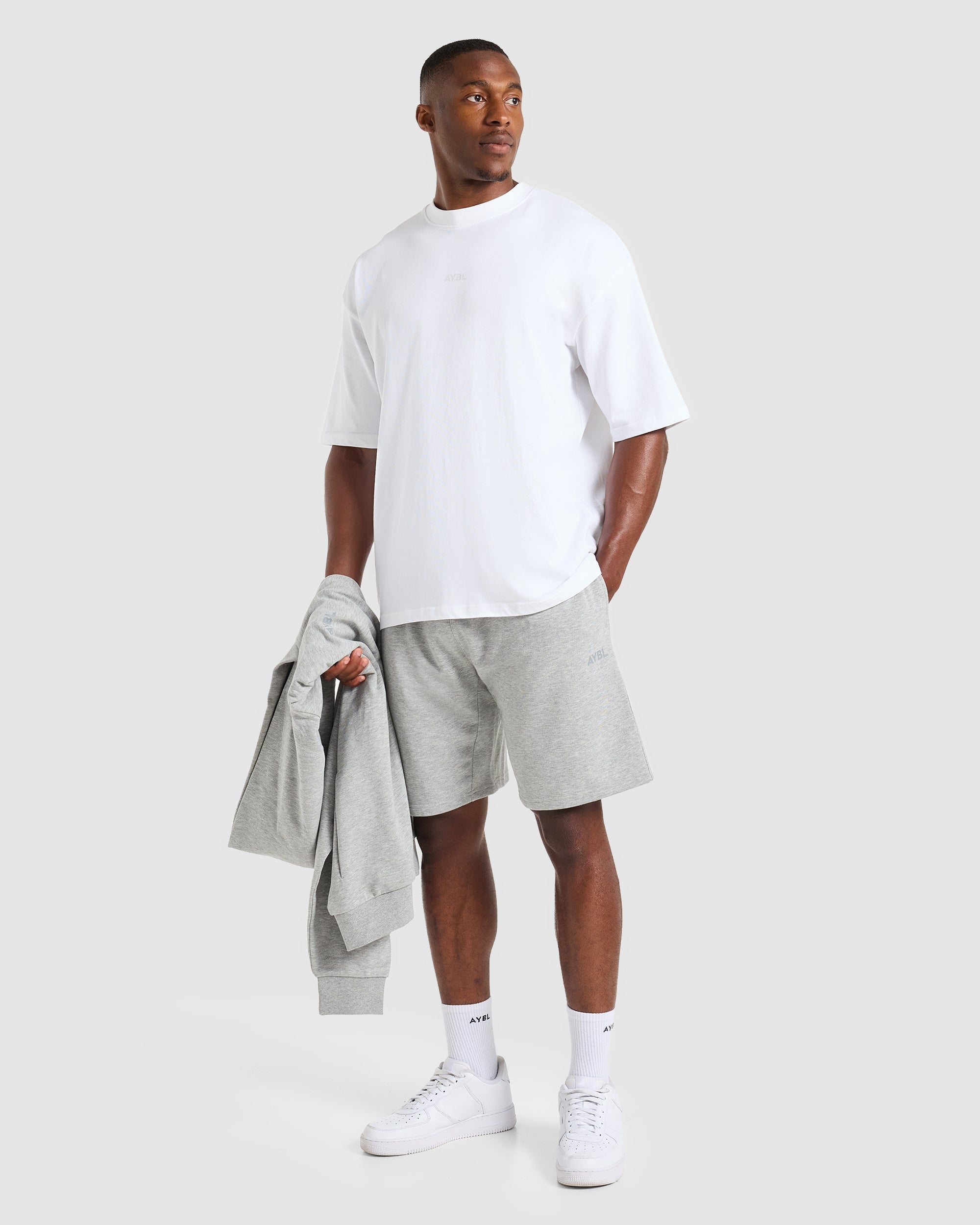 Craft Oversized Shorts - Mid Marl Grau