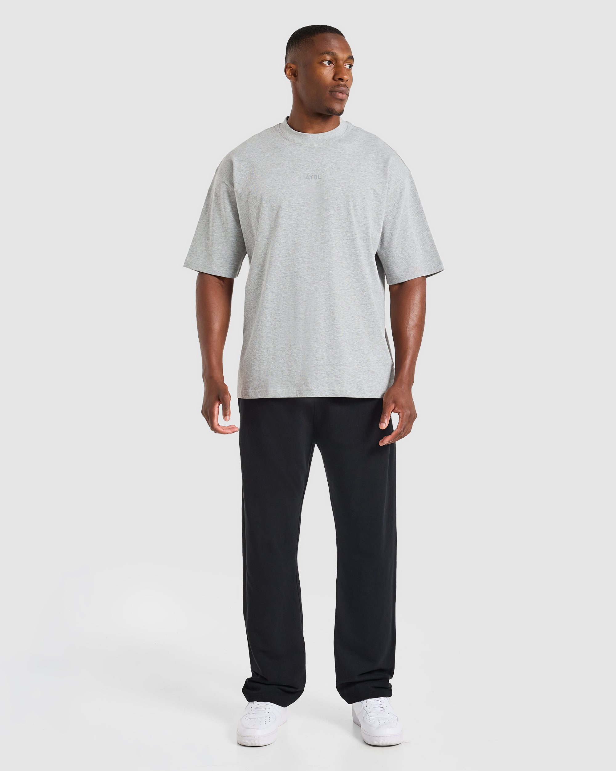 Craft Oversized T Shirt - Mid Marl Grau
