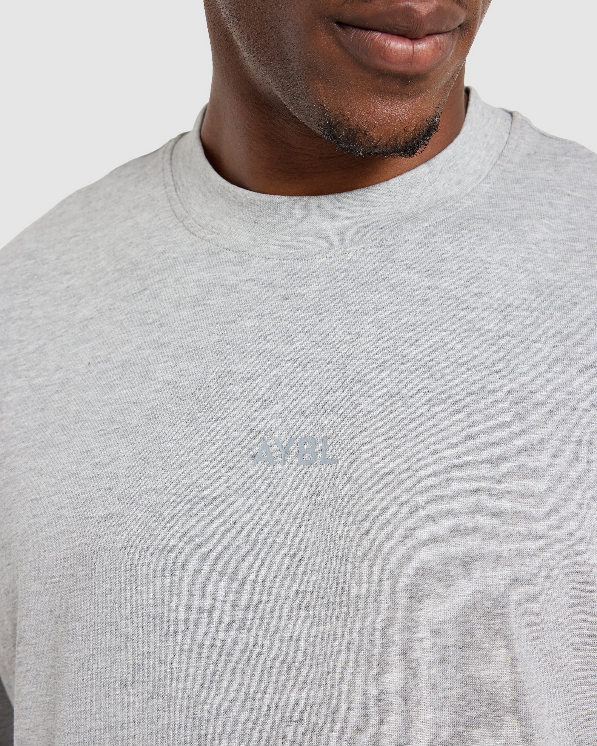 Craft Oversized T Shirt - Mid Marl Grau