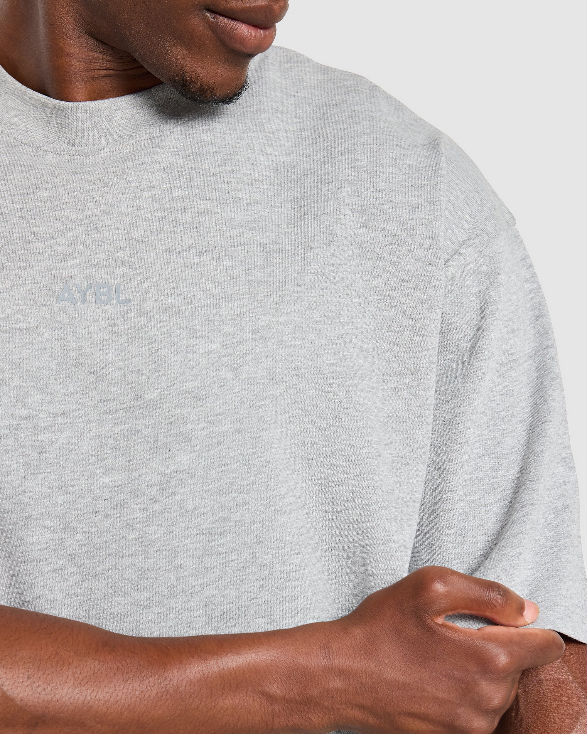 Craft Oversized T Shirt - Mid Marl Grau